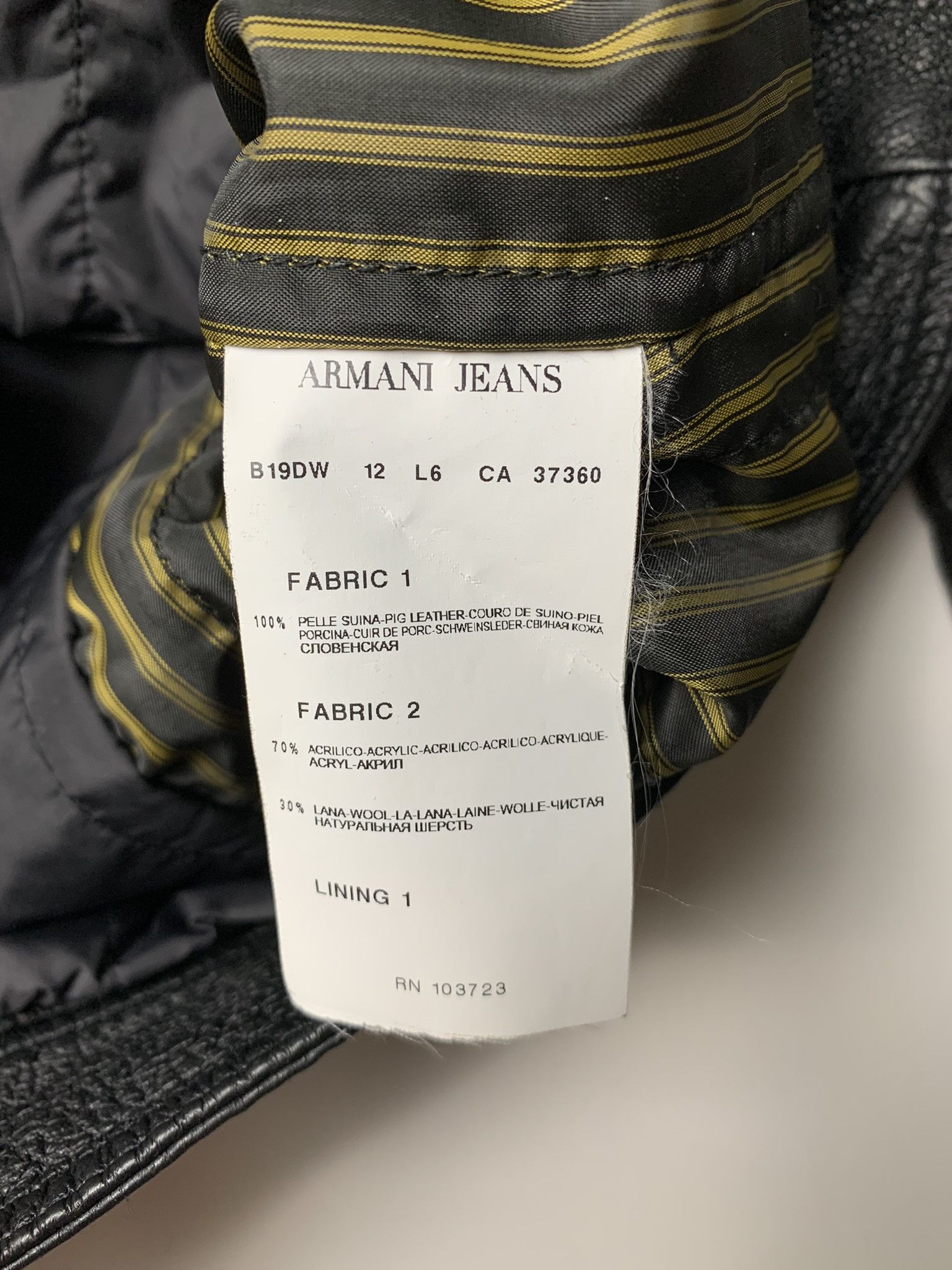 Armani Armani Jeans pig leather trucker jacket Size US XXL / EU 58 / 5 - 8 Thumbnail