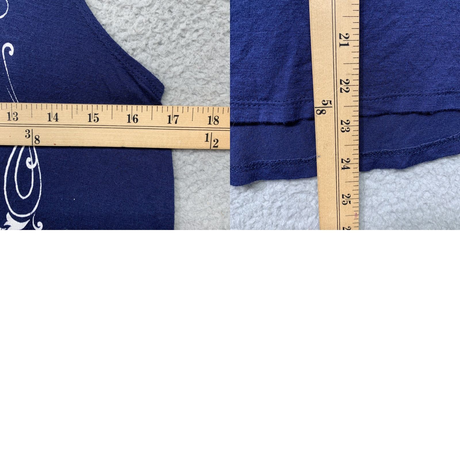 Vintage VINTAGE Rebellious One Tank Top Women’s Size Small Blue White Graphic Rounded Hem Shirt Womens Tank Top Size S / US 4 / IT 40 - 8 Thumbnail