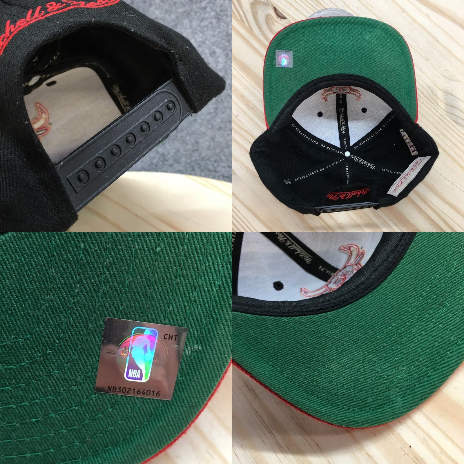 Mitchell & Ness Mitchell & Ness Chicago Bulls Snapback Hat Mens Black OS Adjustable Flat Brim Size ONE SIZE - 8 Thumbnail