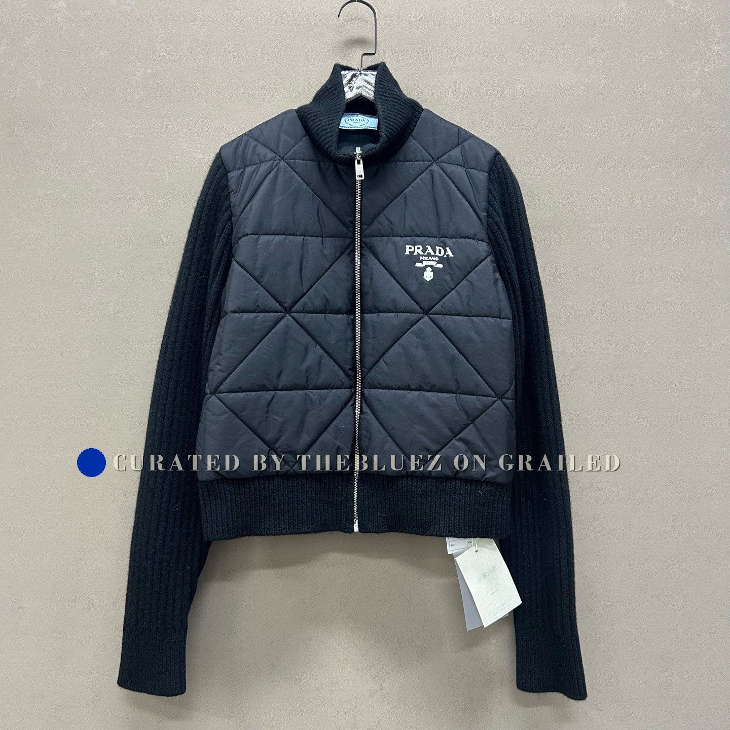 Prada 2000s Prada Grey Layered Zip-up Jacket | Grailed