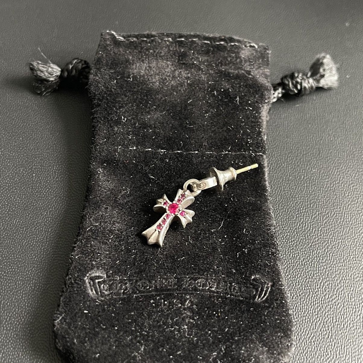 Chrome Hearts Chrome Hearts Pave Factory Ruby Set Babyfat Earring Drop Size ONE SIZE - 1 Thumbnail