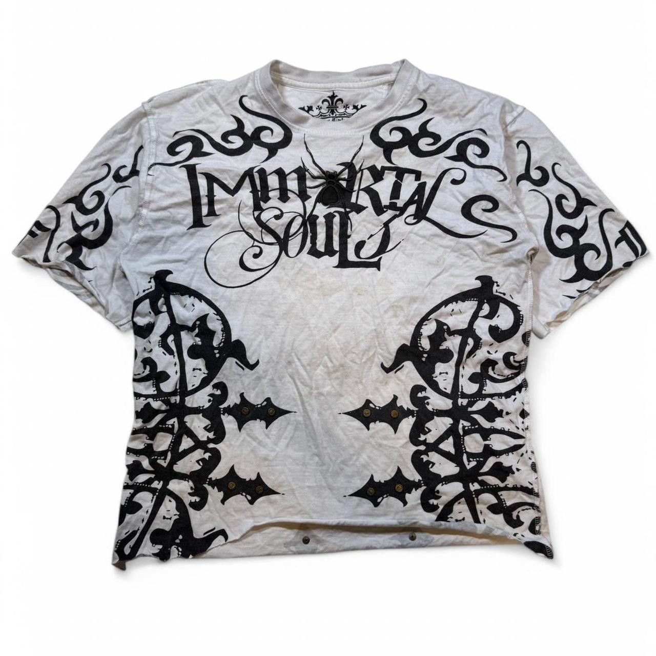 Black Label Black Label Men's White and Black T-shirt Size US M / EU 48-50 / 2 - 1 Thumbnail