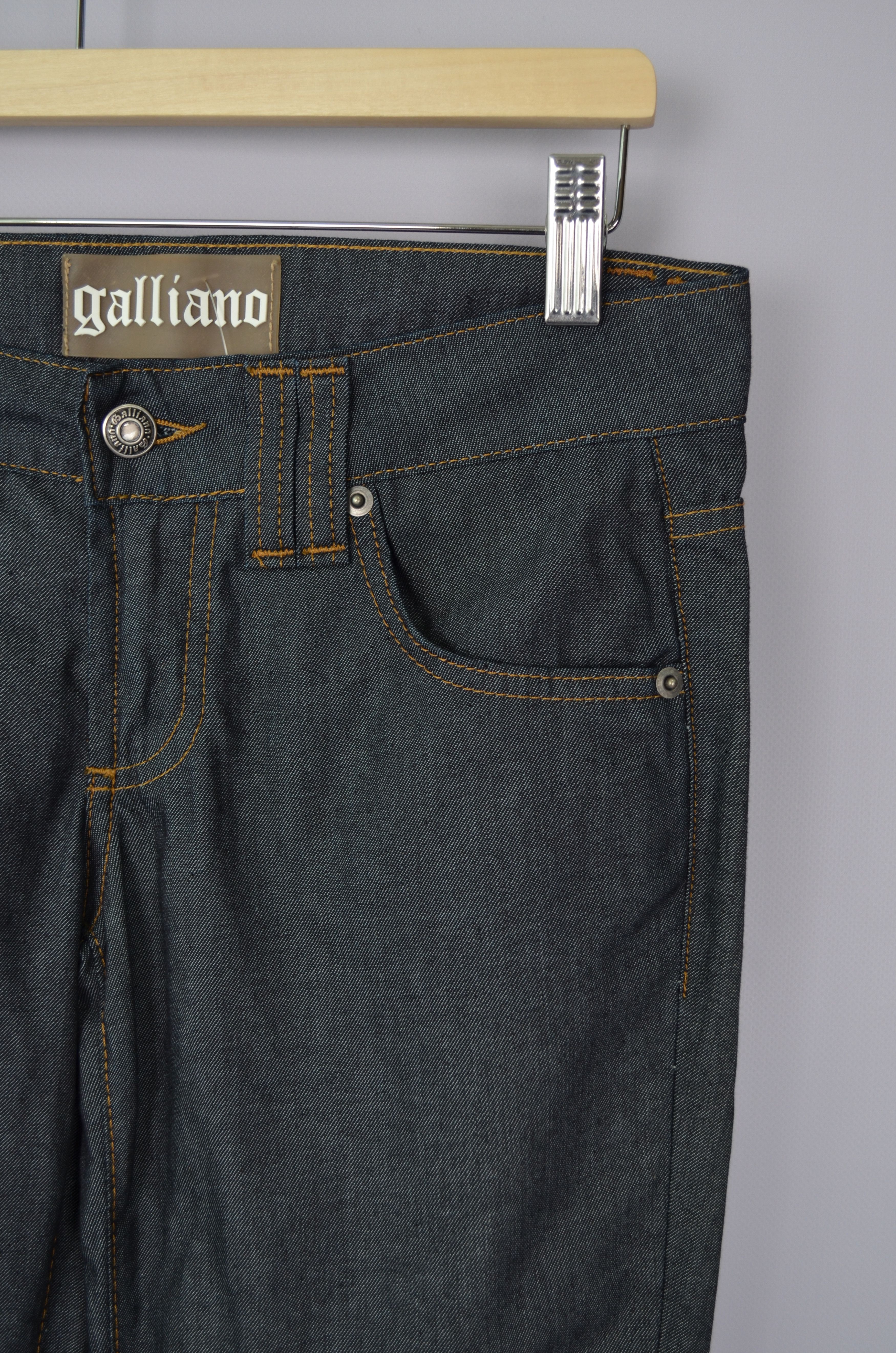 Designer × John Galliano Galliano Luxury Women's Dark Blue Denim Jeans Size 26/27 Size 26" / US 2 / IT 38 - 5 Thumbnail