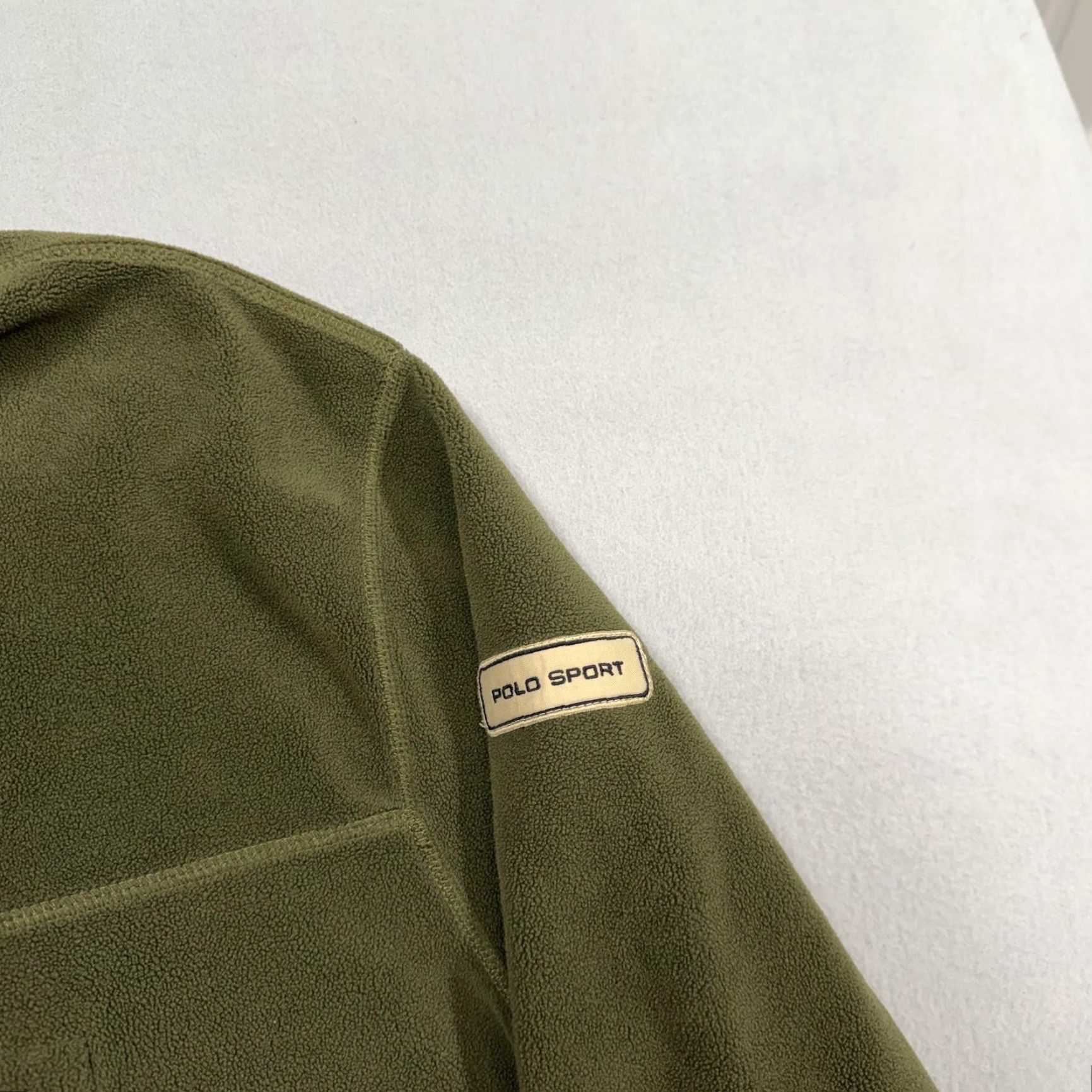 Ralph Lauren VINTAGE Polo Sport Ralph Lauren Pullover Mens 2XL Green 1/4 Zip Long Sleeve Mock Neck Zip Logo 100% Polyester Solid Activewear Casual Top Size US XXL / EU 58 / 5 - 2 Thumbnail