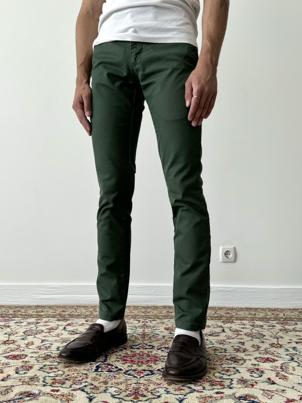 Carhartt × Carhartt Wip × Vintage Vintage Carhartt WIP Sid Slim Green Chino Pants Size US 29 - 3 Thumbnail