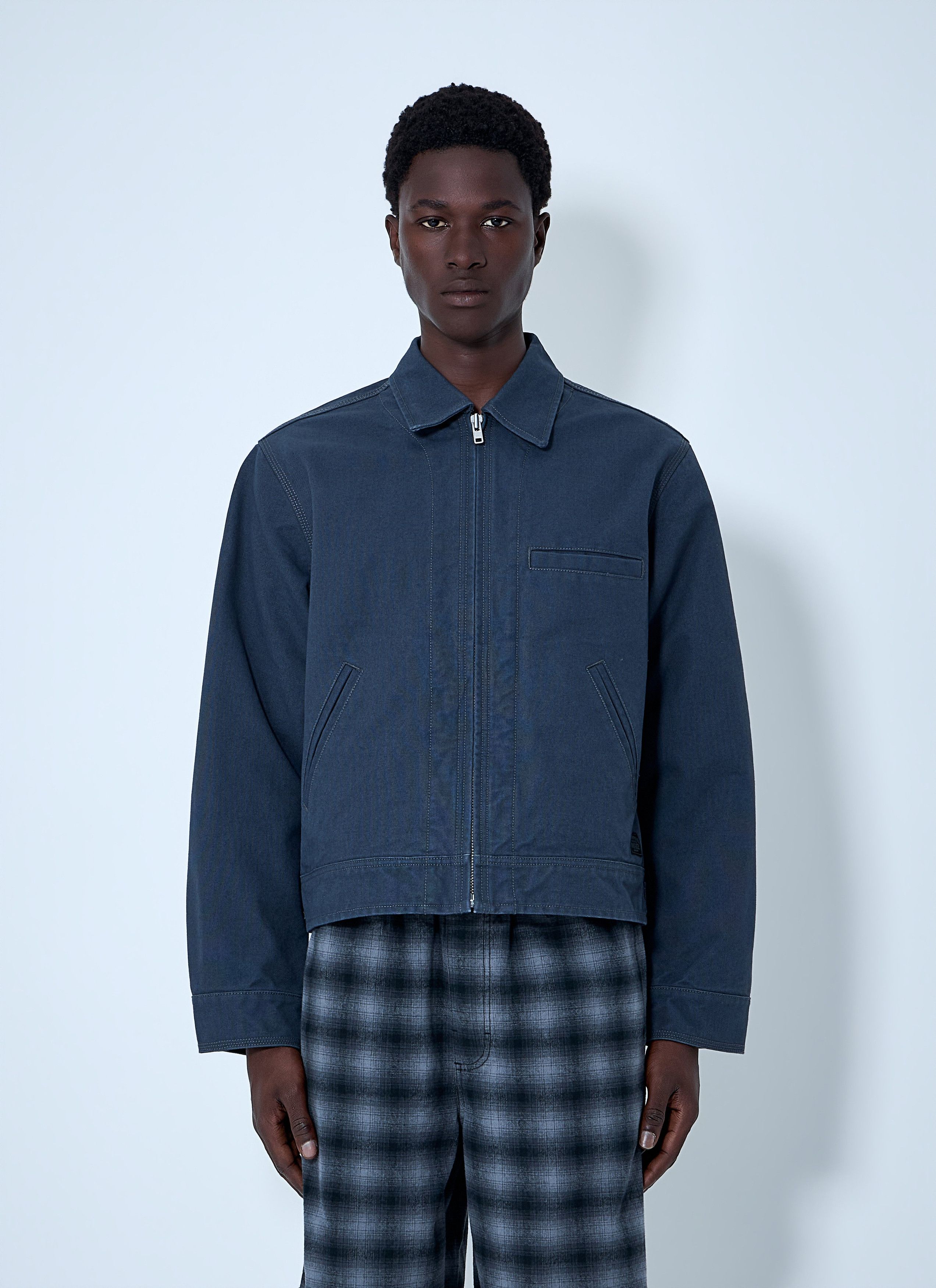 Stussy SS21 STUSSY BOXY LINEN ZIP JACKET | Grailed
