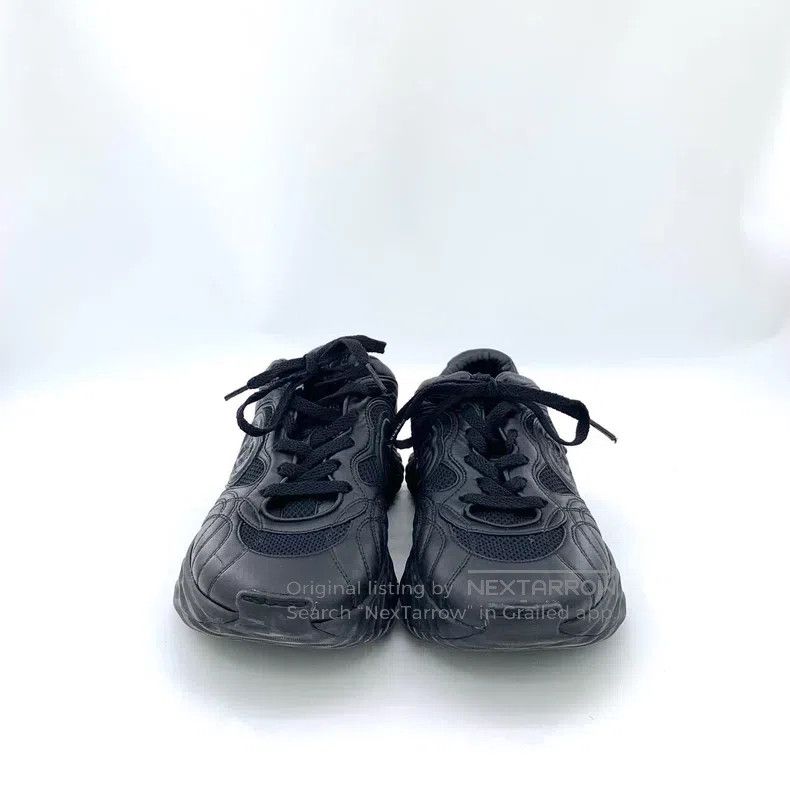 Gucci Gucci Black logo tie-up casual flat sneakers Size US 8 / IT 38 - 3 Thumbnail