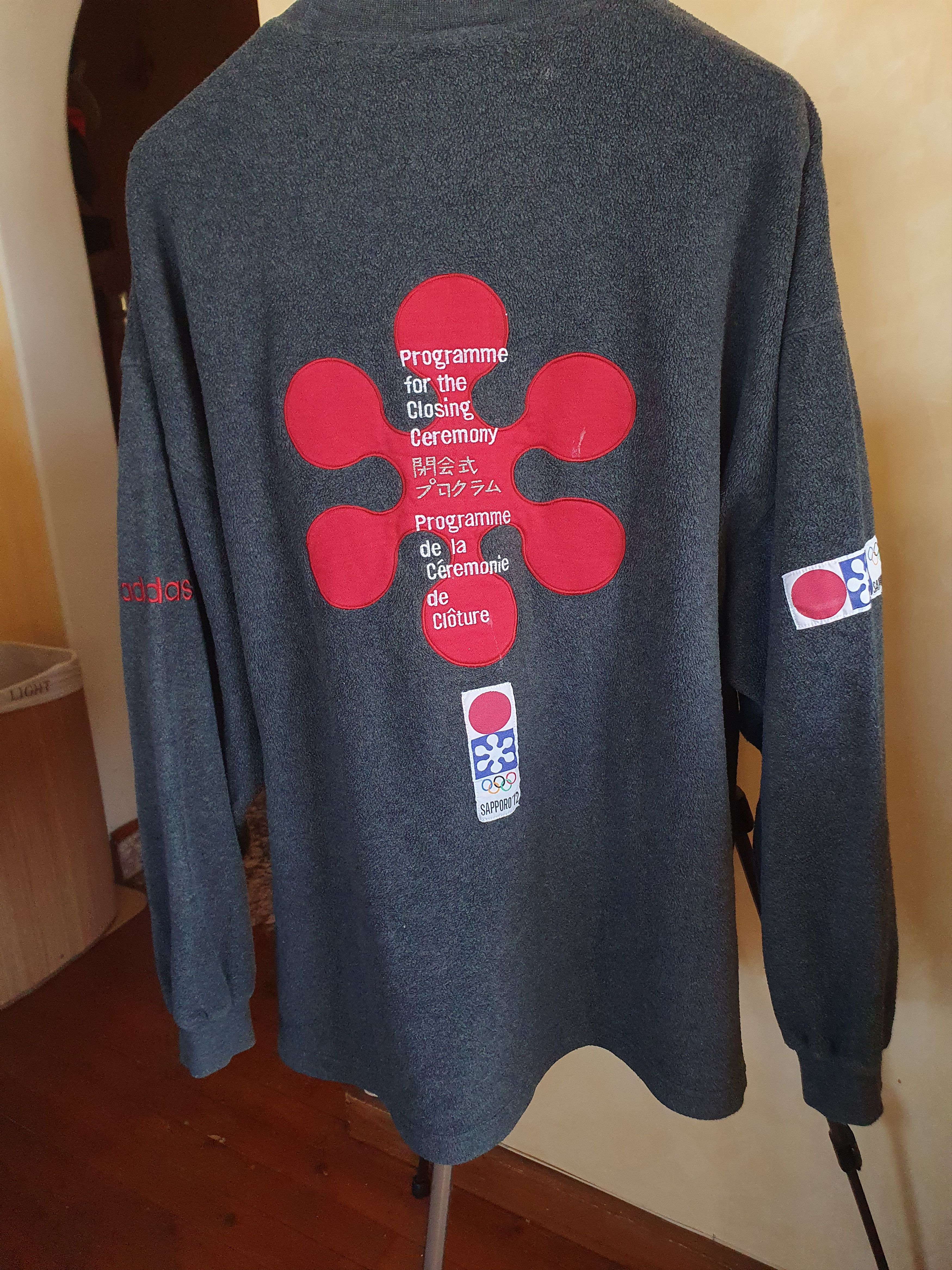 Adidas × Japanese Brand × Vintage Adidas Sapporo XI Olimpic Winter Games 1972 Vintage Fleece Size US XL / EU 56 / 4 - 2 Thumbnail