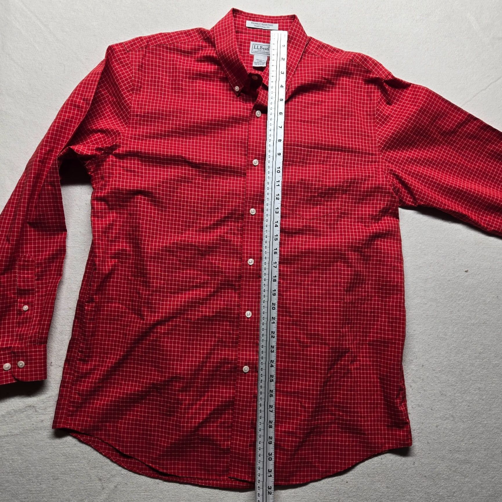 Vintage VINTAGE LL Bean Red Checkered Long Sleeve Shirt Pocket Button Up Men's L Large Size US L / EU 52-54 / 3 - 6 Thumbnail