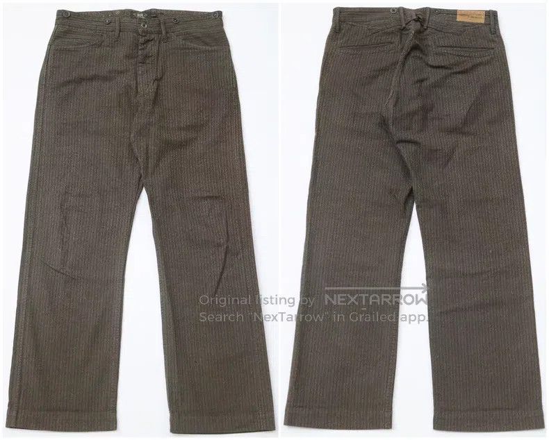 RRL Ralph Lauren RRL Ralph Lauren Striped belt Paris button straight-leg wo Size US 32 / EU 48 - 1 Thumbnail