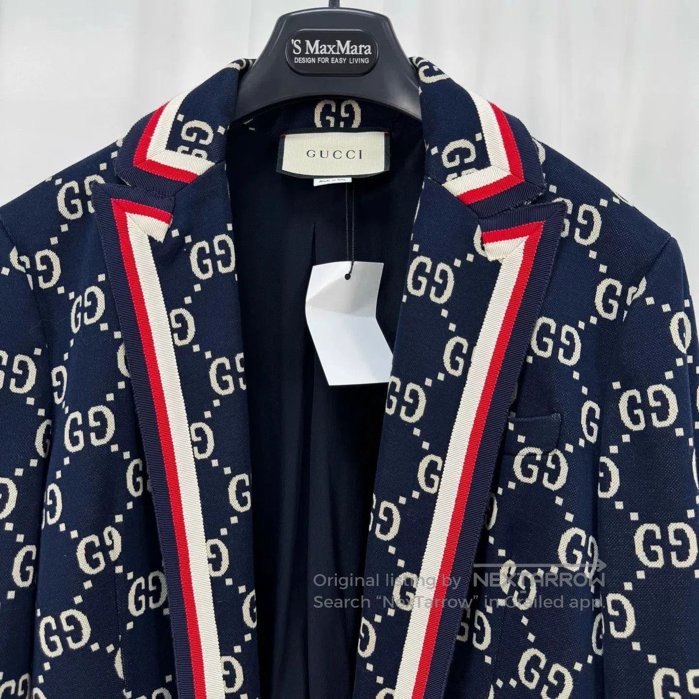 Gucci gucci monogram print blazer with red accents. Size US S / EU 44-46 / 1 - 3 Thumbnail
