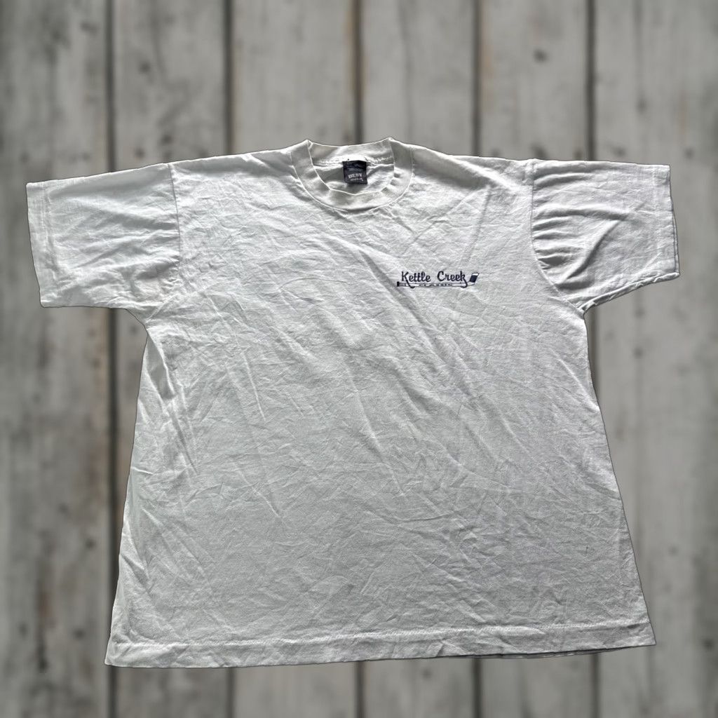 Fruit Of The Loom VINTAGE Fruit of the Loom Kettle Creek Classic Shirt Mens XL White Hockey 90s Size US XL / EU 56 / 4 - 1 Thumbnail