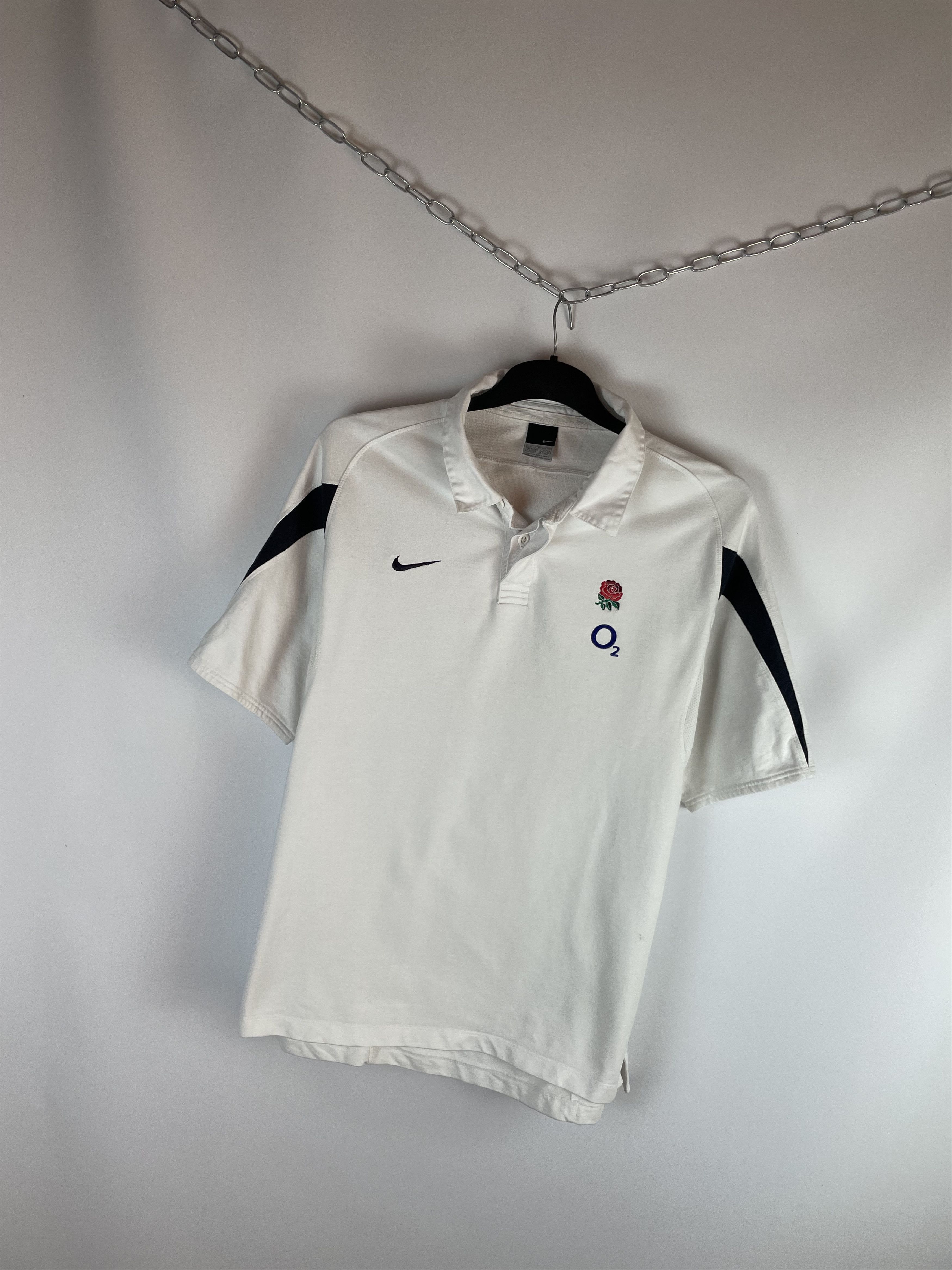 Nike × Vintage Nike England Rugby Polo tee jersey O2 Drill Shirt Size US XL / EU 56 / 4 - 2 Thumbnail