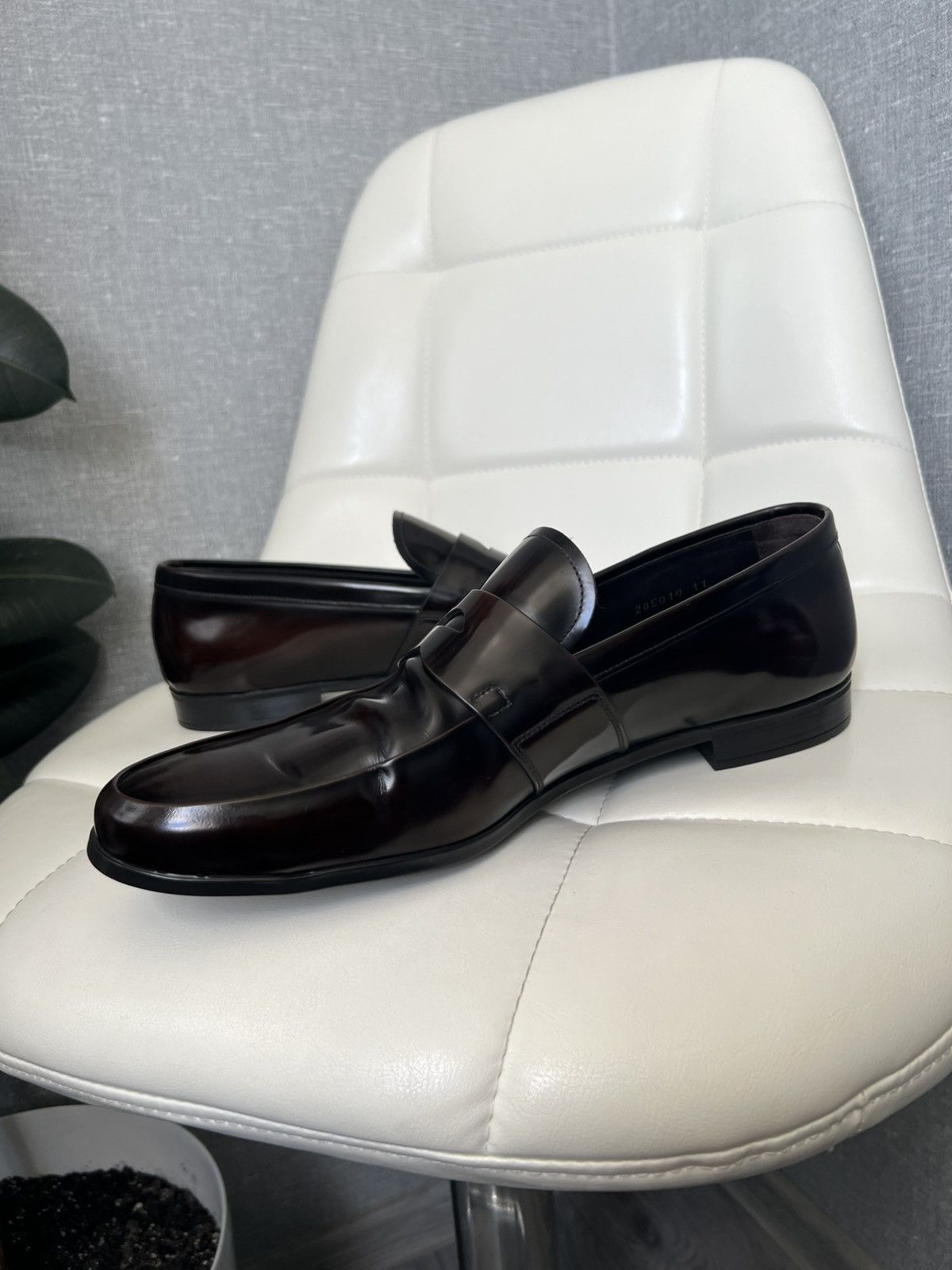 Prada Prada Brown Polished Leather Penny Loafers Men’s Size 11 Size US 12 / EU 45 - 5 Thumbnail