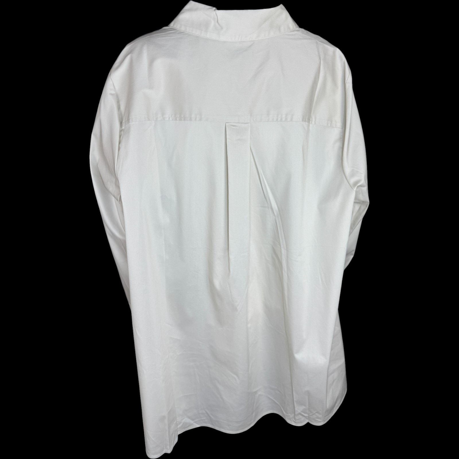 Denim & Co. Denim & Co. White Button Up Shirt 3X Stretch CoolMax Size 3XL / US 20-22 - 8 Thumbnail