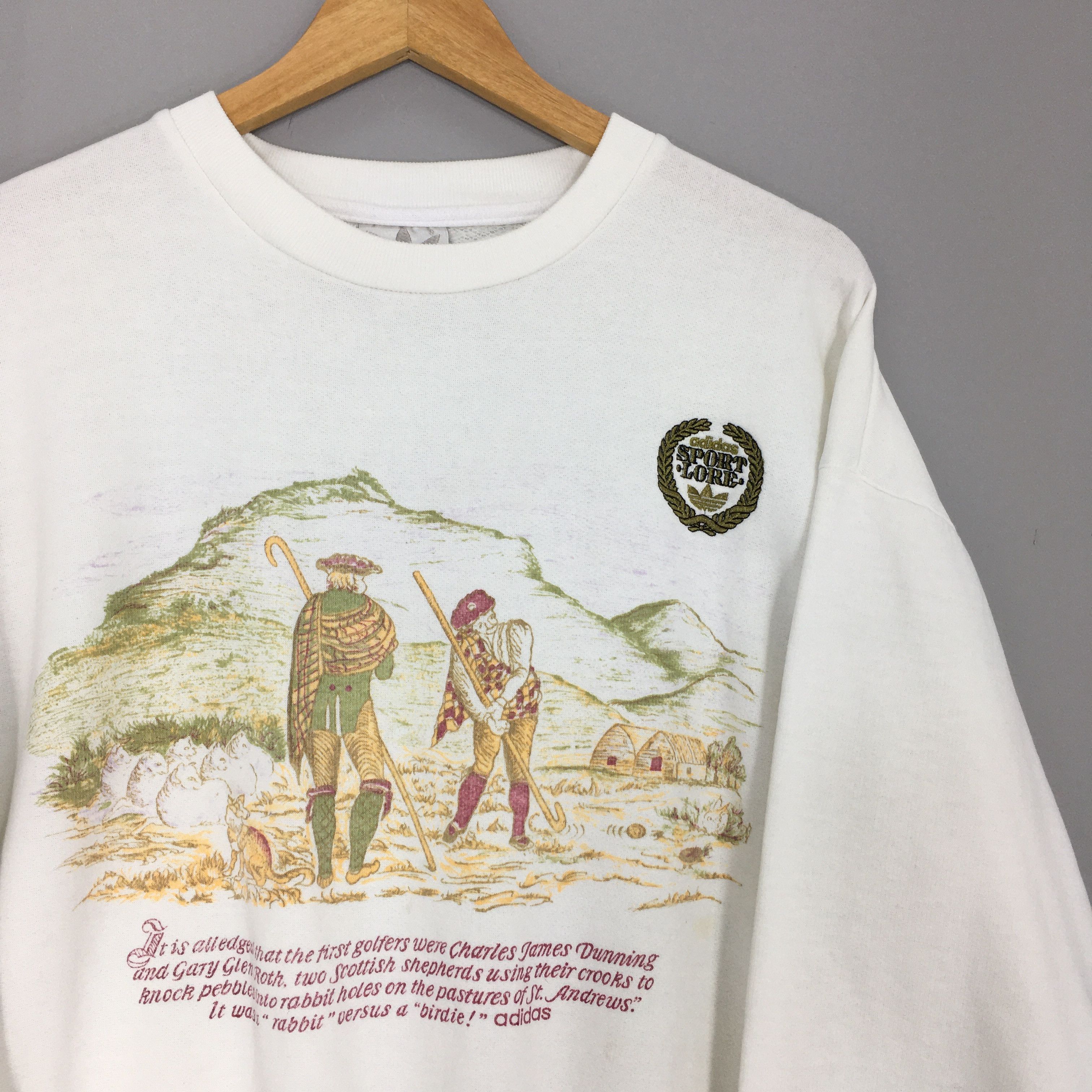 Adidas × Vintage Vintage 90s Adidas Sport Lore Golfer Sweatshirt Medium Size US M / EU 48-50 / 2 - 2 Thumbnail