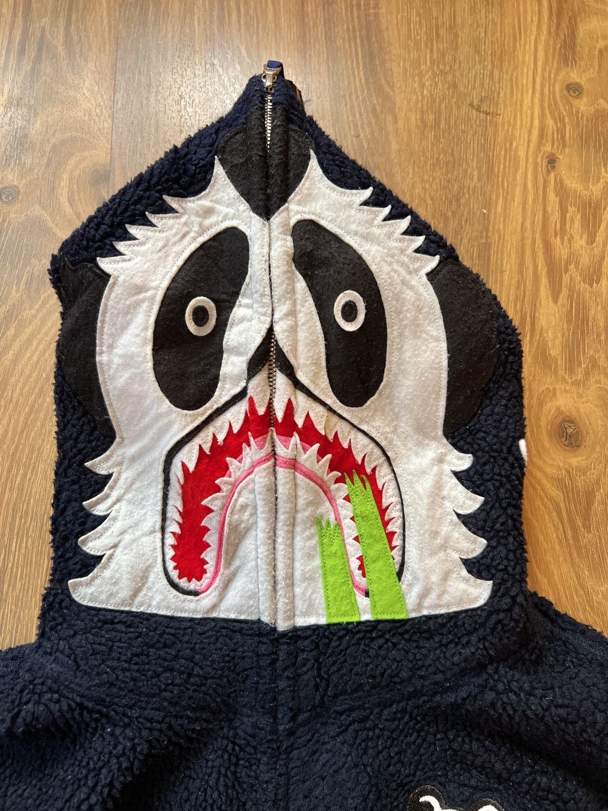 Bape Rare Bape Panda Fleece / Sherpa Zip Up Hoodie Size US S / EU 44-46 / 1 - 7 Thumbnail