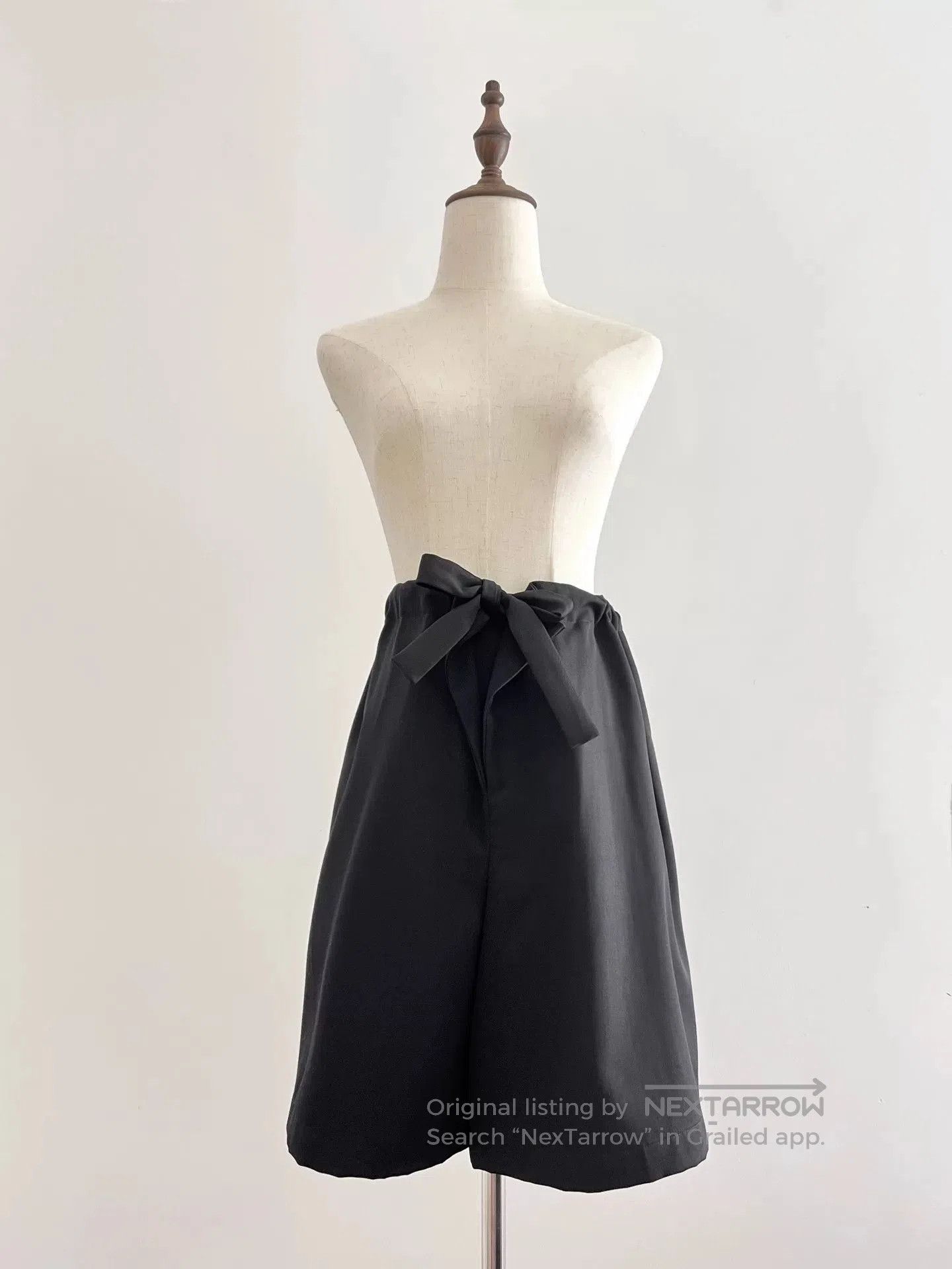 Yohji Yamamoto Yohji Yamamoto Black Tie Waist Shorts. Size 23" - 7 Thumbnail