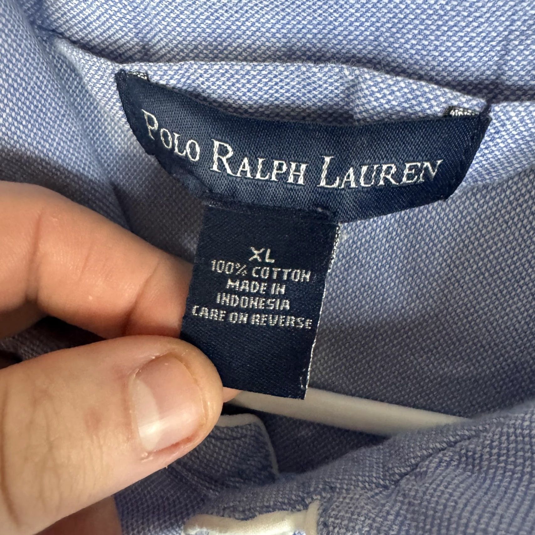 Polo Ralph Lauren Polo Ralph Lauren Pajama Top Mens XL Blue Chambray Piped Monogram PMT Shirt Size US XL / EU 56 / 4 - 7 Thumbnail