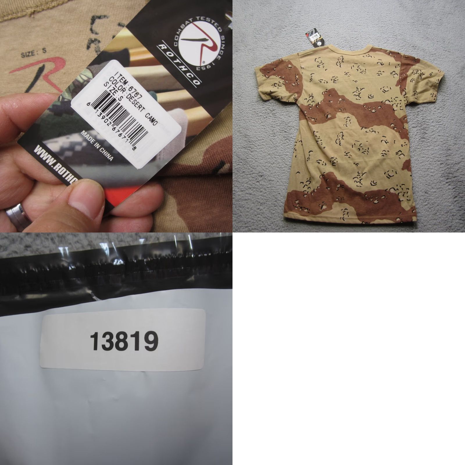 Rothco Rothco Shirt Mens S Desert Storm Chocolate Chip Camo Crew Neck Size US S / EU 44-46 / 1 - 8 Thumbnail