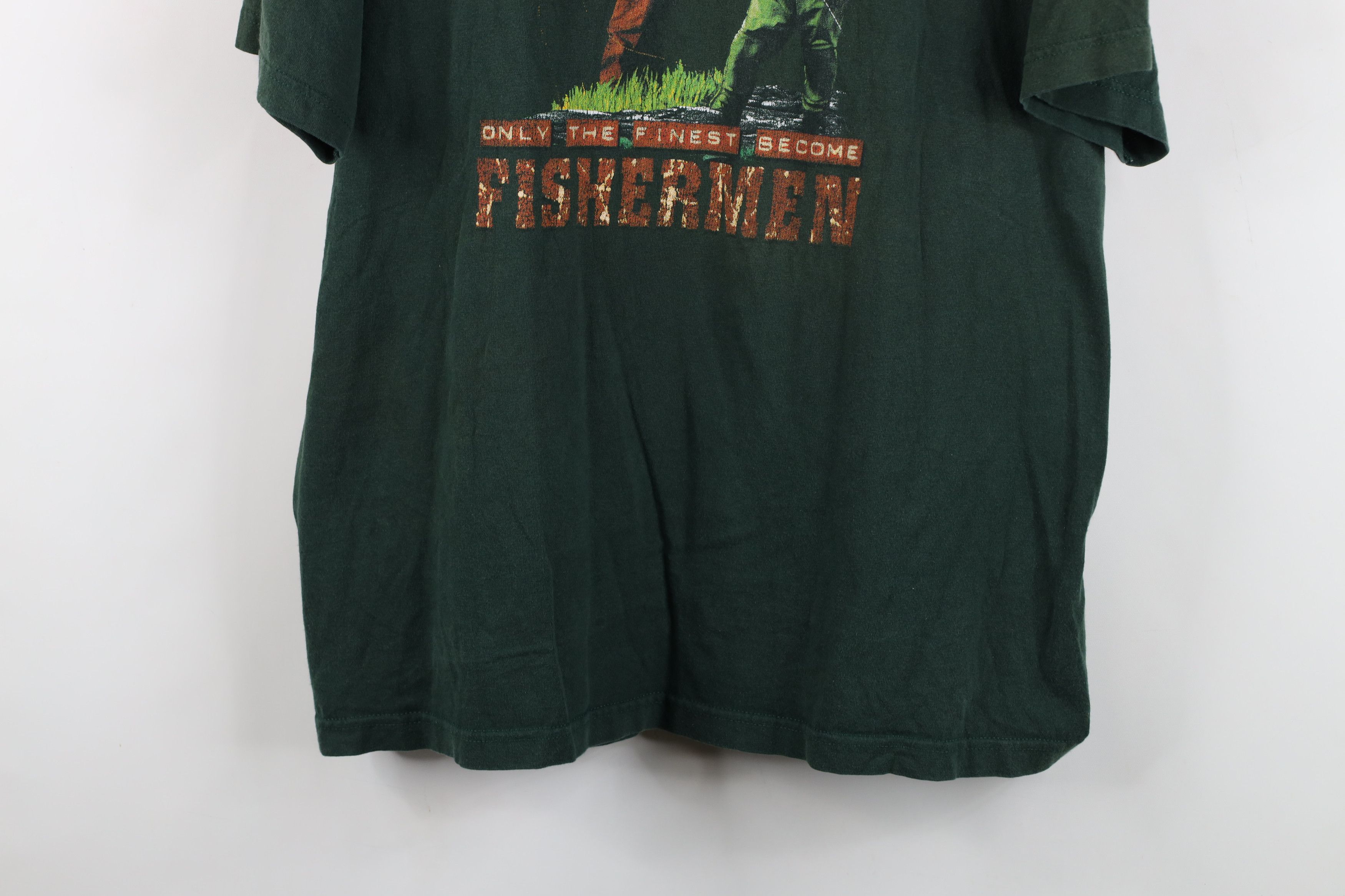 Vintage Vintage 90s The Finest Men Become Fishermen Fishing T-Shirt Size US XL / EU 56 / 4 - 3 Thumbnail