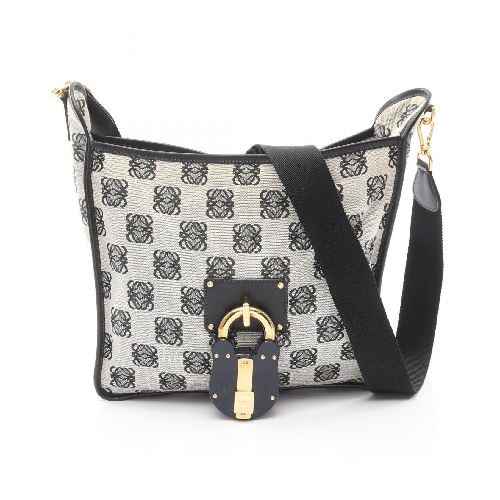 Loewe Loewe Loewe Anagram Canvas Leather Shoulder Bag Leather Shoulder Bag DUTY FREE for USA Size ONE SIZE - 1 Thumbnail