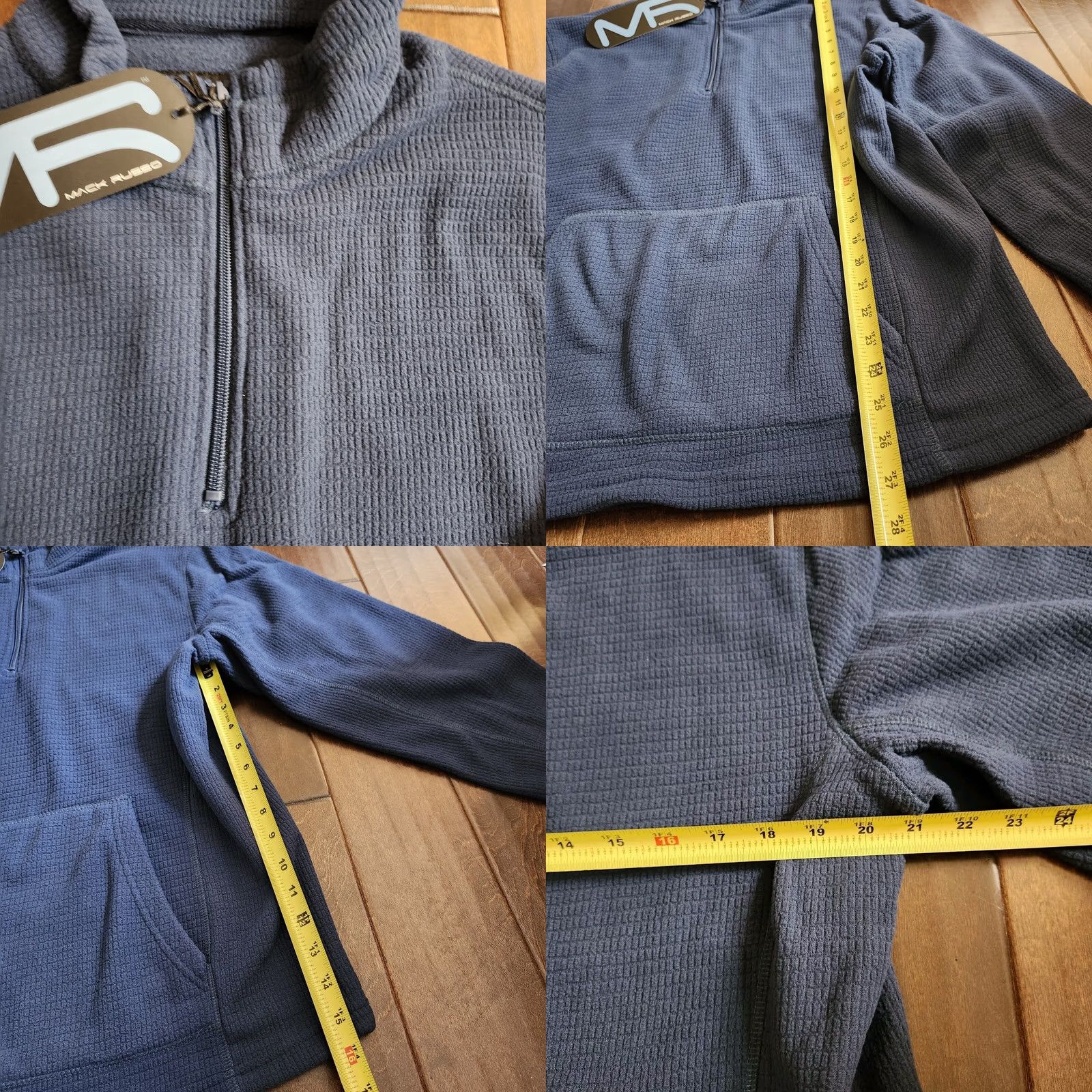 Vintage Mack Navy Blue Sweater 1/4 Zip Pocket - Size L - Men - Polyester - Pullover - Regular Fit - NWT Size US L / EU 52-54 / 3 - 9 Thumbnail