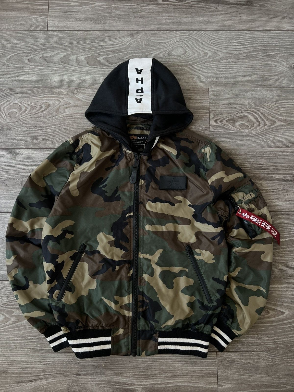 Alpha Industries Alpha Industries Camo Over Logo Printed MA1 Flying Jacket Size US M / EU 48-50 / 2 - 1 Thumbnail