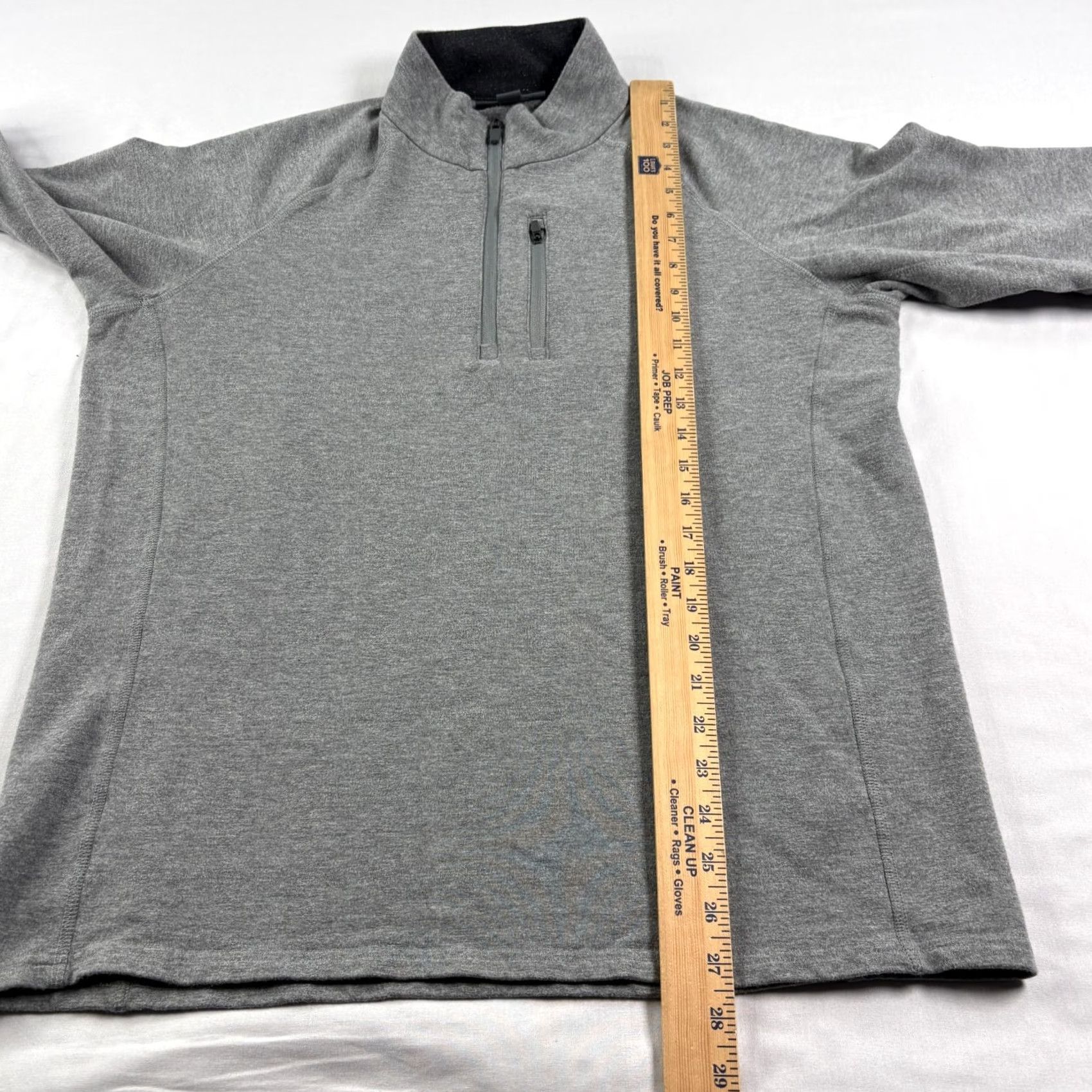 Vintage Free Fly Shirt Mens L Gray 1/4 Zip Pullover Performance Bamboo Stretch Size US L / EU 52-54 / 3 - 4 Thumbnail