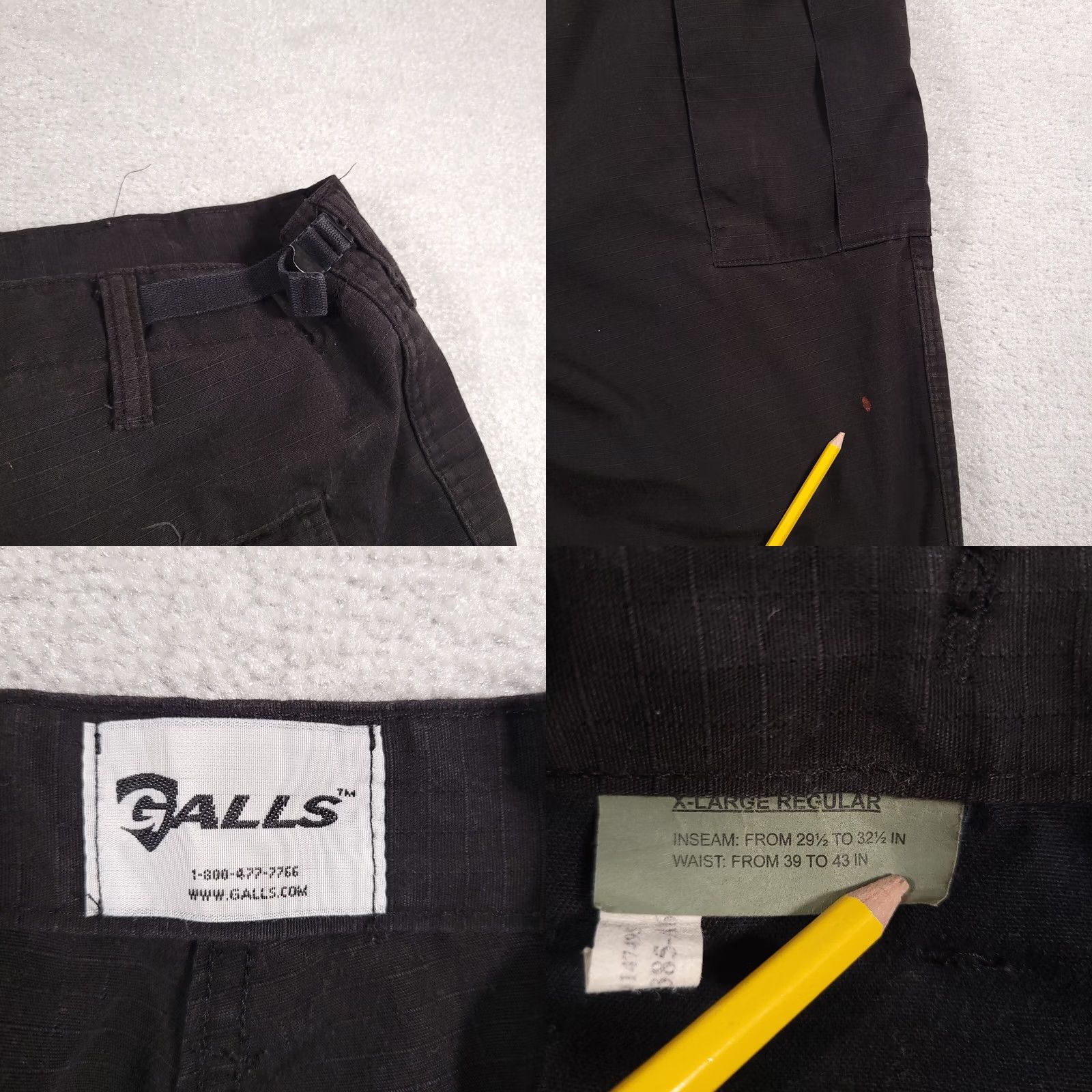 Vintage Galls Straight Leg Ripstop Cargo Pants Mems XL Regular Black Workwear Tactical Mens XL Black Cargo Pants Size US 36 / EU 52 - 10 Thumbnail