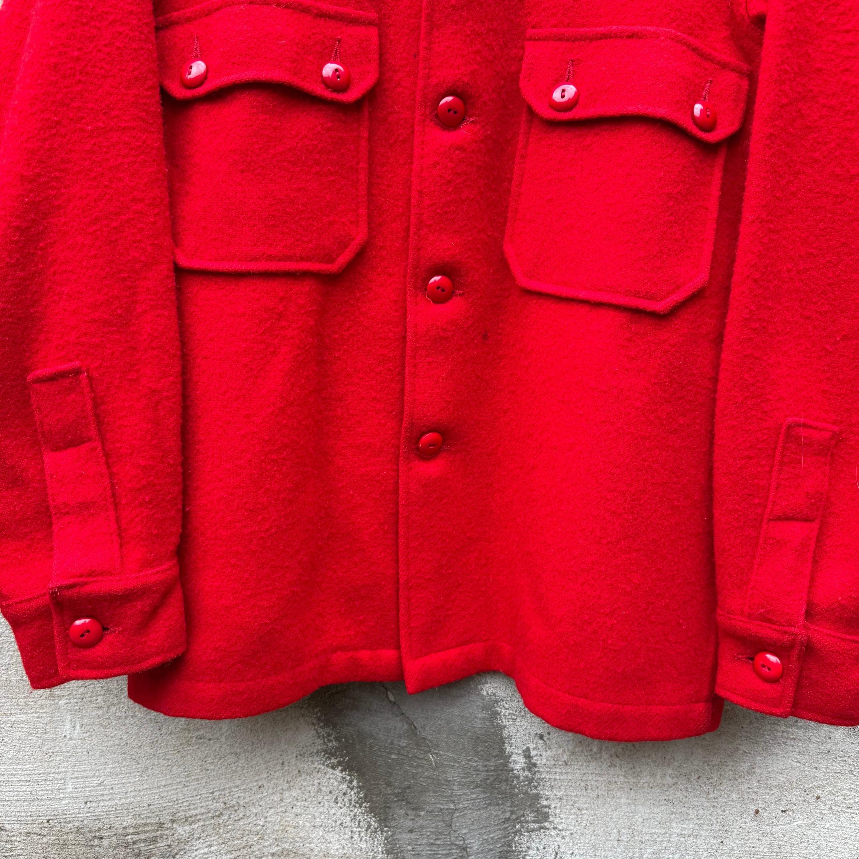 Vintage 50's Boy Scout Ranch Bull Red Wool Button Down Size US L / EU 52-54 / 3 - 7 Thumbnail
