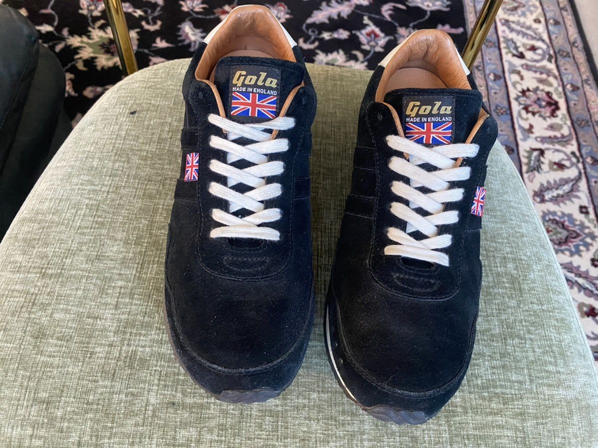 Gola Gola Track Black Suede Sz 10 1905 Made In England Rare Size US 10 / EU 43 - 2 Thumbnail