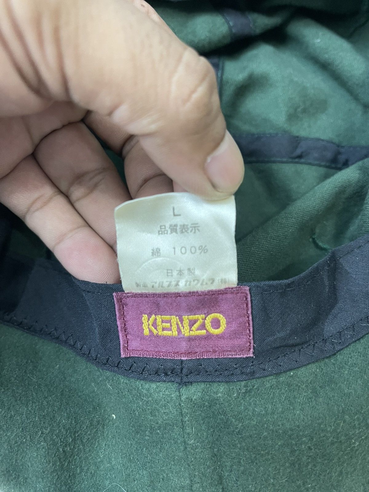 Kenzo Vintage Kenzo Bucket Hat Green Army Streetwear Size ONE SIZE - 9 Thumbnail