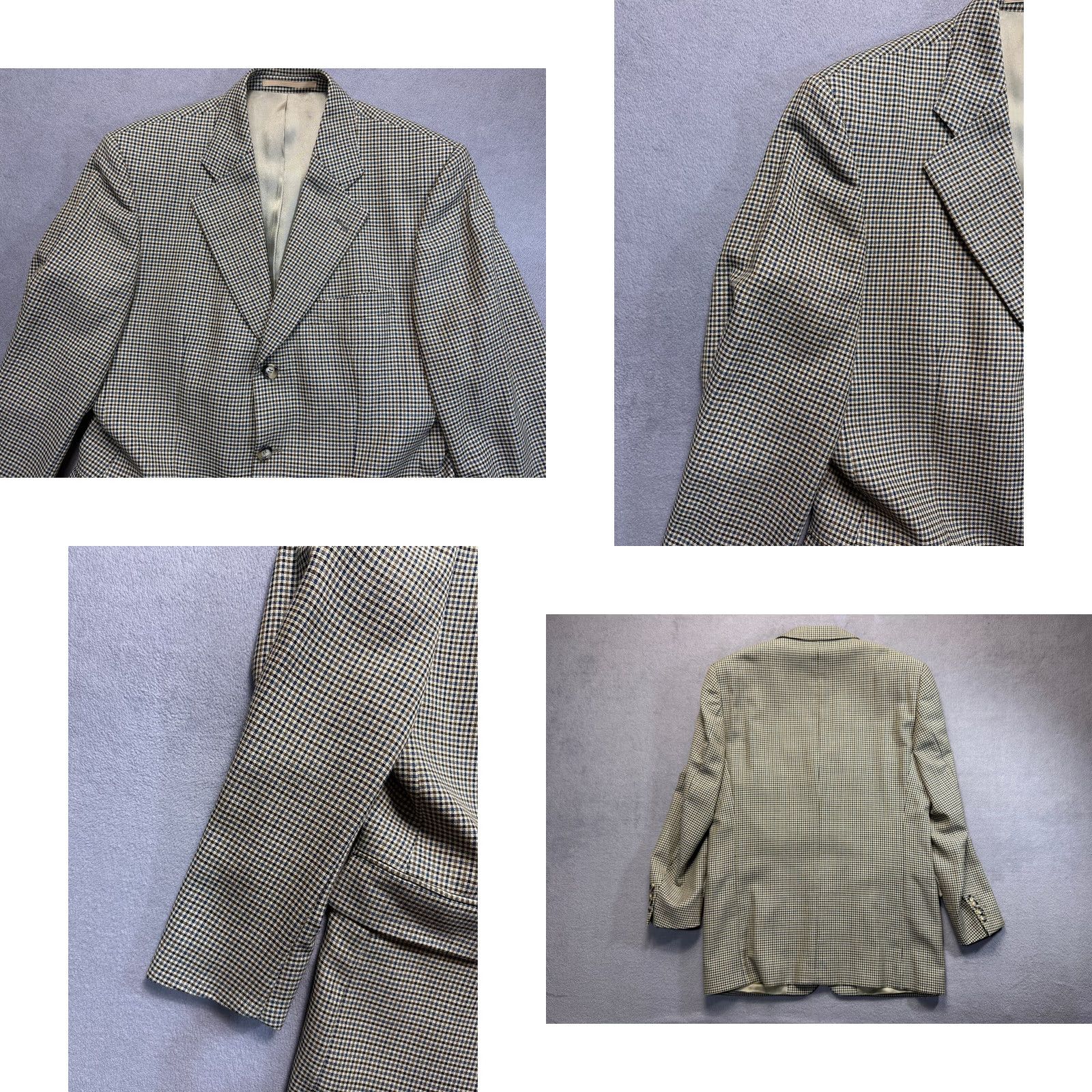 Vintage VINTAGE Gino Rizzi Blazer Wool Beige 43in Men Shirt Jacket Tuxedo Style 43in Womens?? Size 46R - 9 Thumbnail