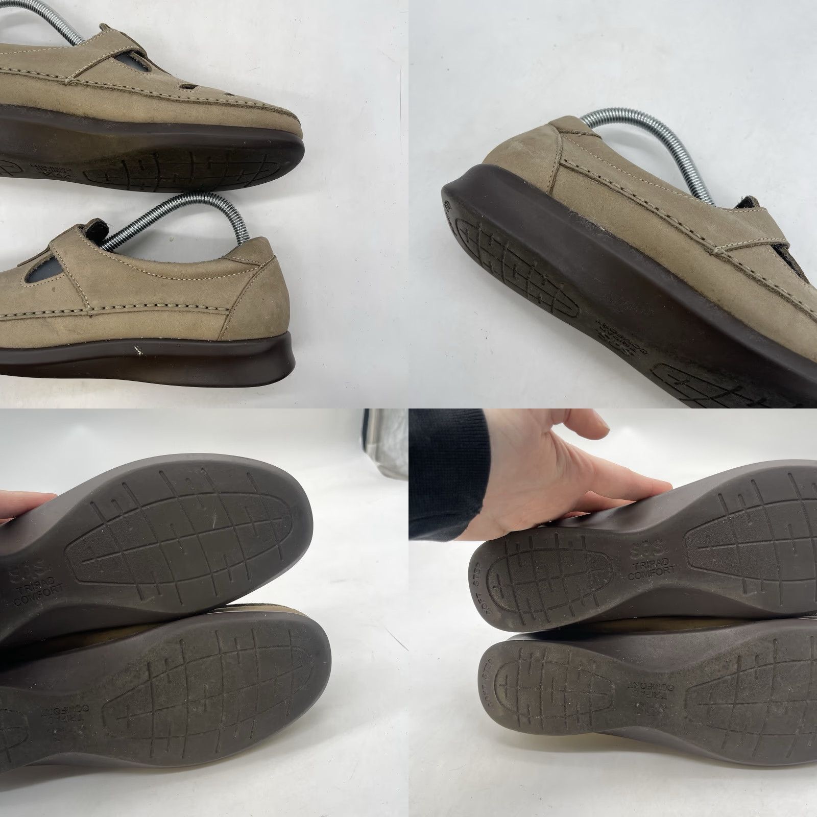 SAS VINTAGE SAS Tripad Comfort Sandals Womens 11 M Beige 2 Strap Very Condition Closed Toe Size US 11 / IT 41 - 8 Thumbnail