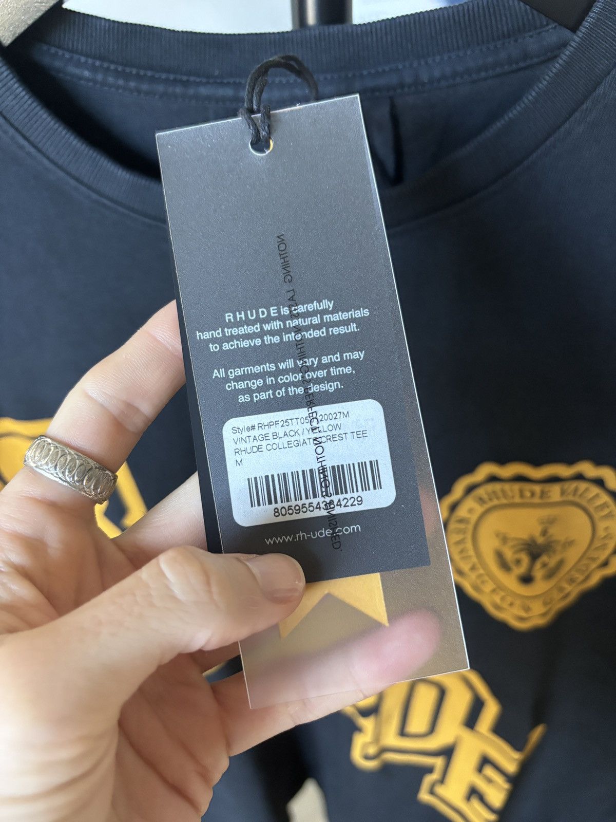 Rhude RHUDE | YELLOW UNIVERSITY CREST LOGO TEE Size US M / EU 48-50 / 2 - 6 Thumbnail