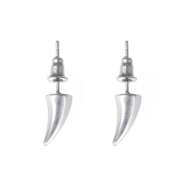 Jewelry Vampire Fangs Earrings – Dark Punk Mini Studs Size ONE SIZE - 5 Thumbnail