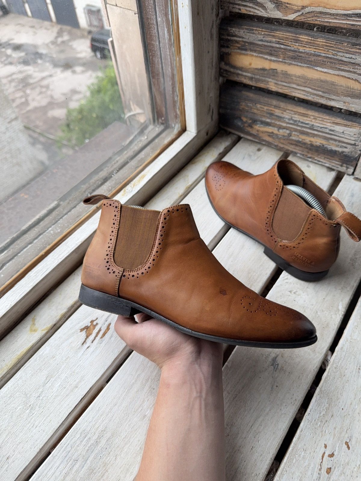 Melvin & Hamilton Vintage 00s Melvin & Hamilton Chelsea Retro Cowgirl Western Size US 8 / IT 38 - 4 Thumbnail