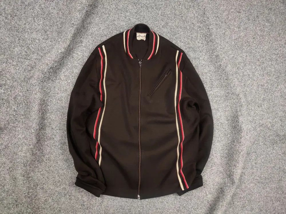 Luippold Vintage 70's track College Jacket Virgin Wool Brown
