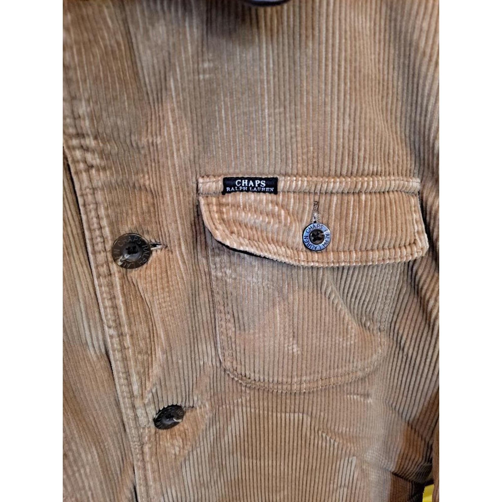 Chaps Chaps‎ Brown Corduroy Chore Jacket Flannel Size US L / EU 52-54 / 3 - 2 Thumbnail