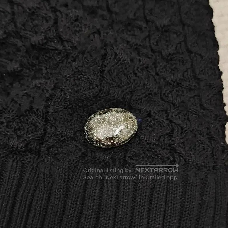 Chanel Chanel Black Ribbed Short Sleeve Sweater . Size XS / US 0-2 / IT 36-38 - 3 Thumbnail