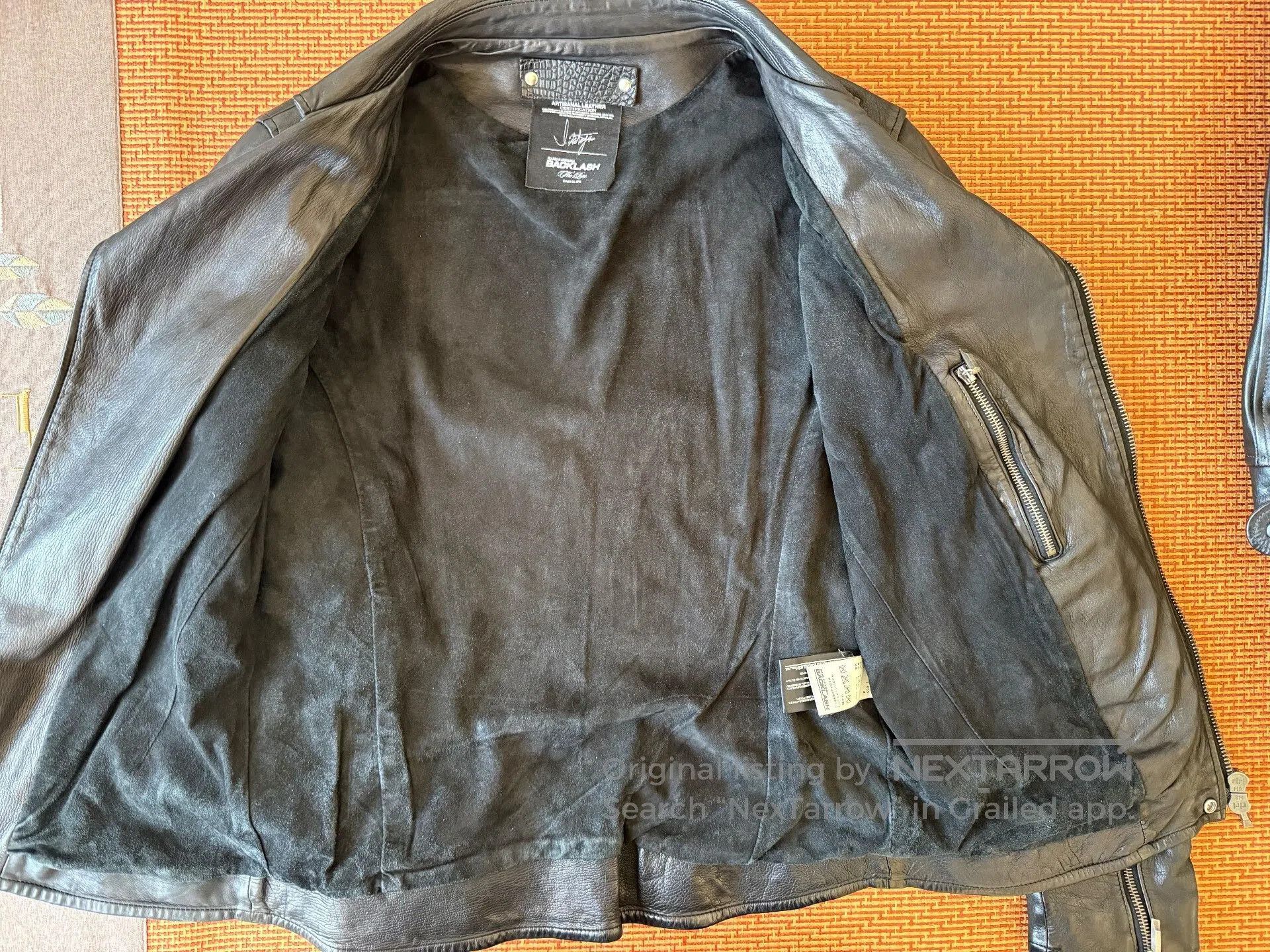 Isamu Katayama Backlash Elegant Black Leather Jacket by Backlash. Size US M / EU 48-50 / 2 - 7 Thumbnail