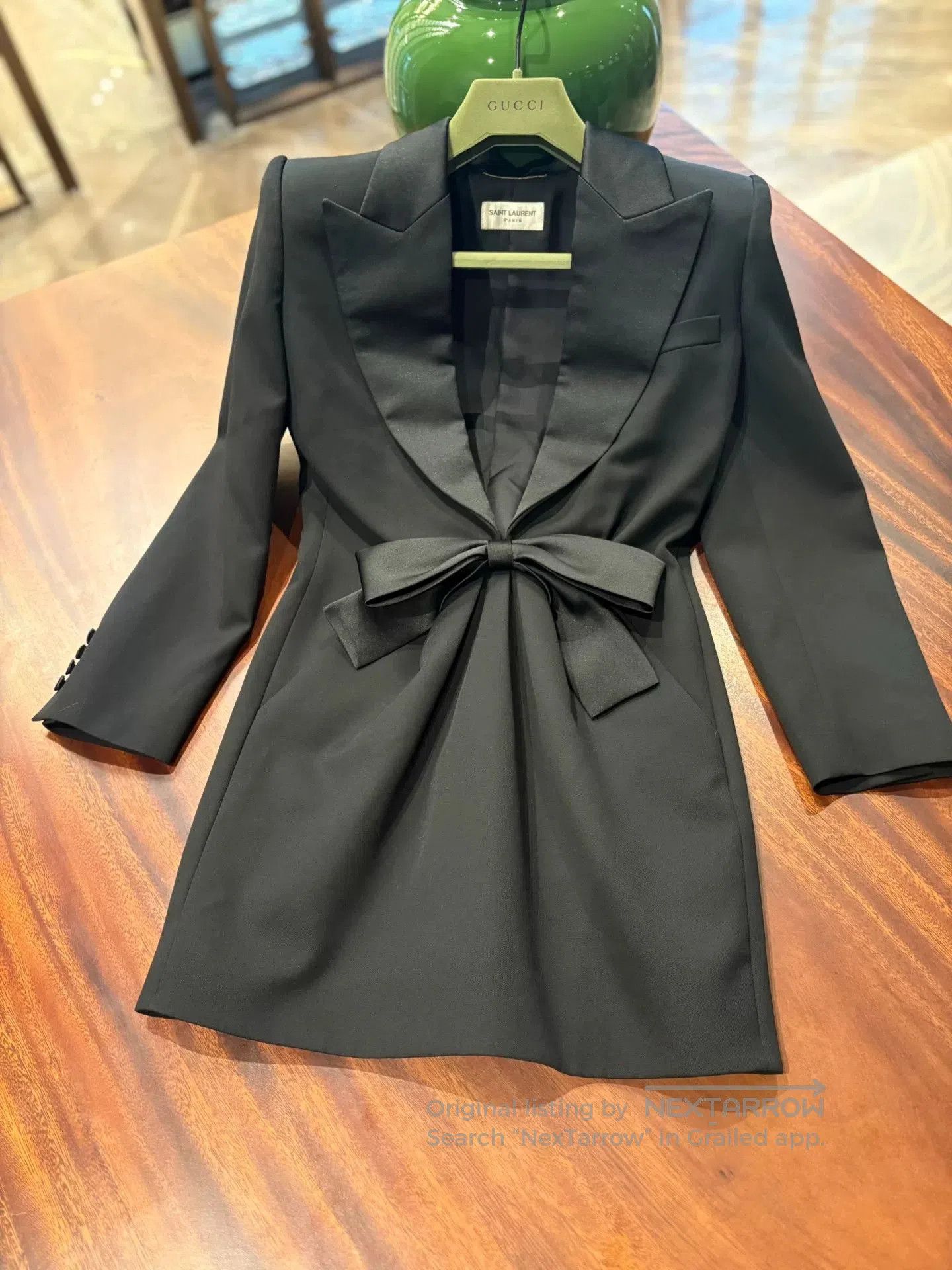 Saint Laurent Paris Saint Laurent Black Blazer Dress. Size M / US 6-8 / IT 42-44 - 1 Thumbnail