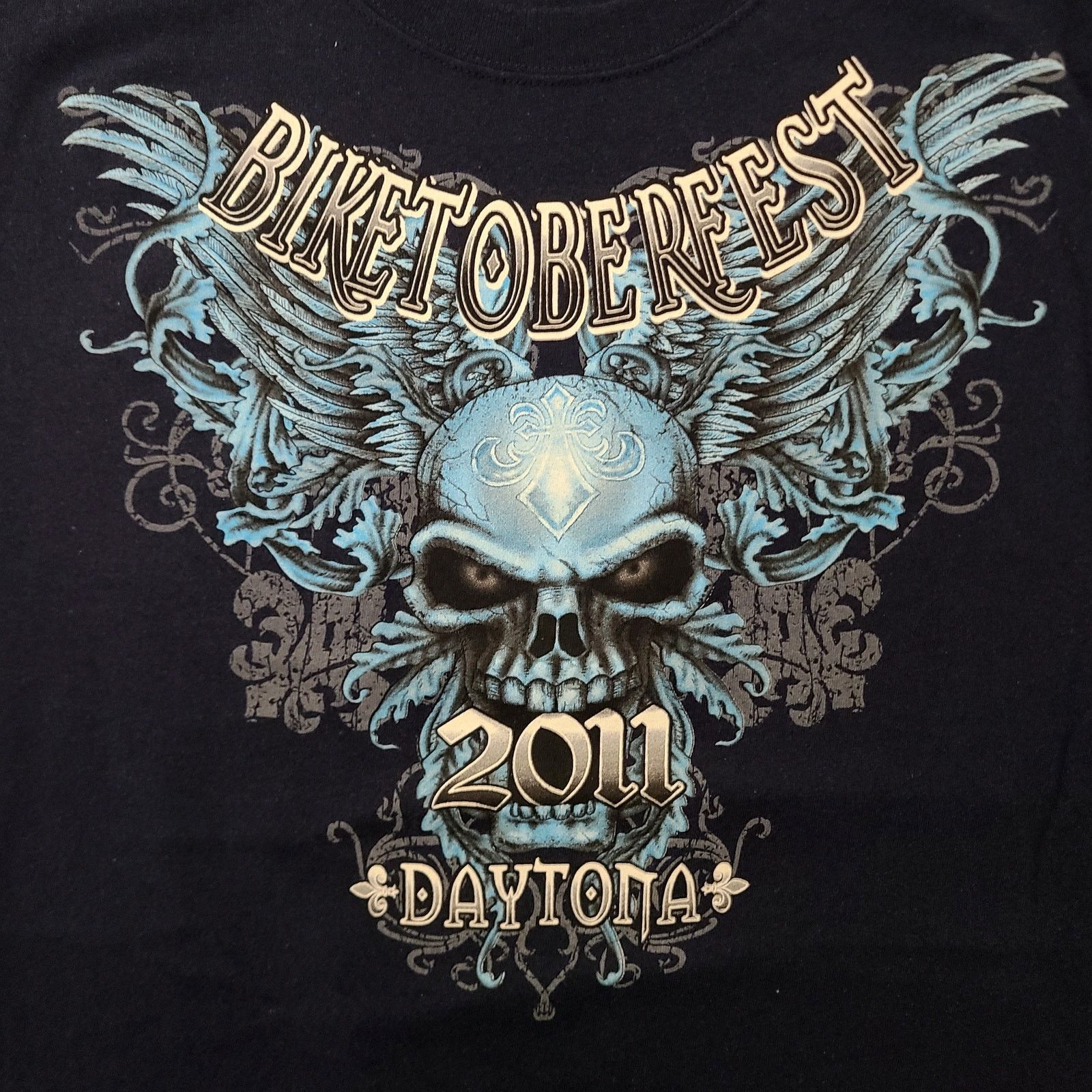 Anvil Daytona Biker Shirt Mens Extra Large Blue 2011 Biletoberfest Size US XL / EU 56 / 4 - 3 Thumbnail