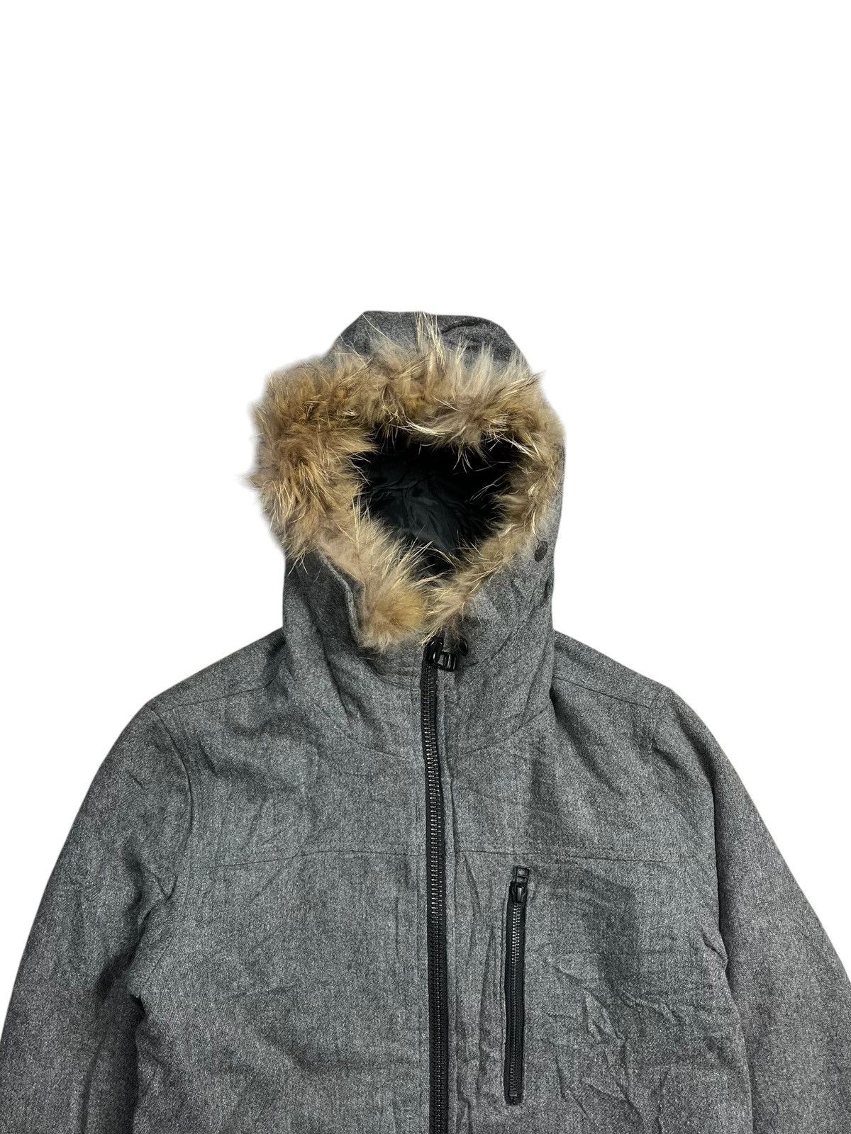 ADAM ET ROPE × If Six Was Nine × Le Grande Bleu (L.G.B.) 2000s Adam Et Rope - Raccoon Fur Hoodie Wool Size US M / EU 48-50 / 2 - 4 Thumbnail