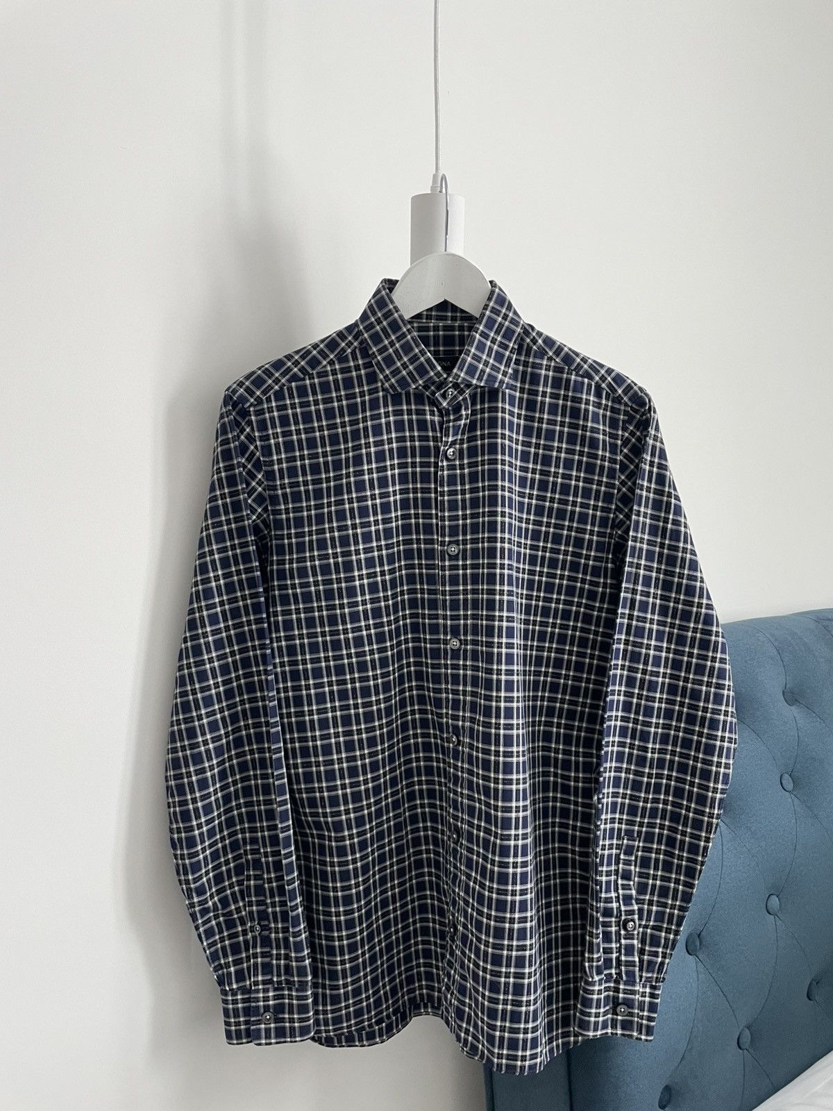 Z Zegna Z Zegna Flanel Shirt Button Up Long Sleeve Luxury RARE Size US M / EU 48-50 / 2 - 1 Thumbnail