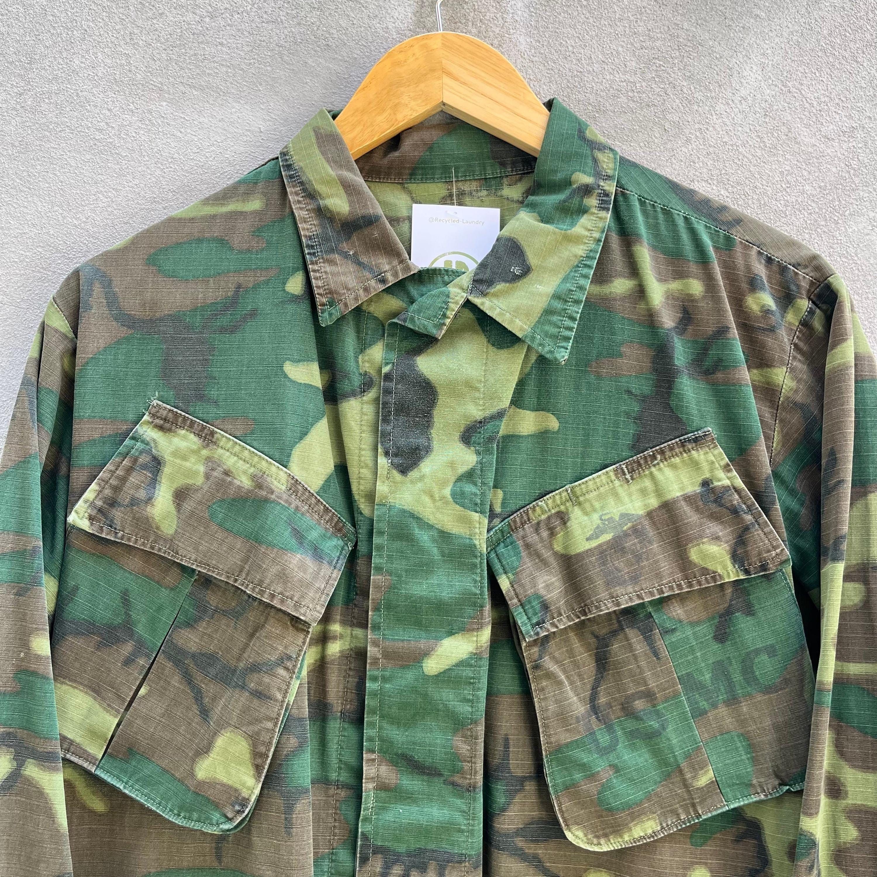 Vintage 60's USMC ERDL Camo Slant Pocket Jungle Jacket Size US L / EU 52-54 / 3 - 7 Thumbnail