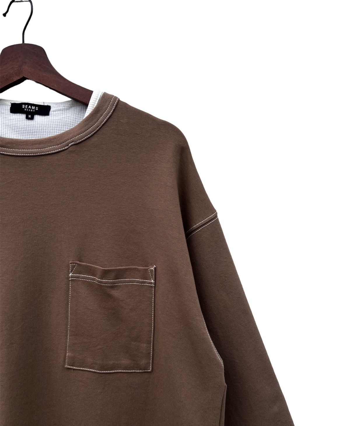 Beams Plus Beams Heart Double Roundneck Long Sleeve Size US M / EU 48-50 / 2 - 2 Thumbnail
