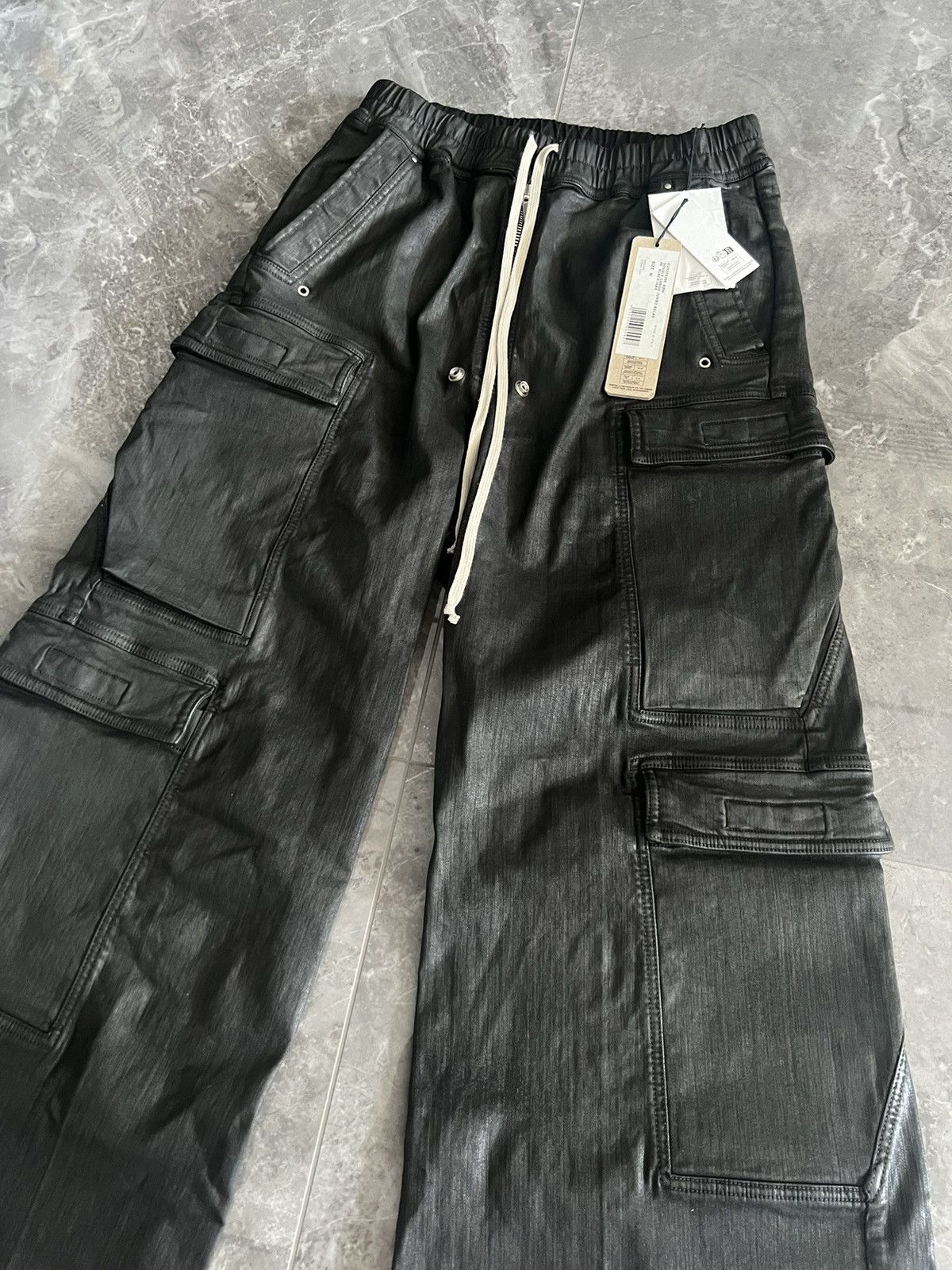 Rick Owens Drkshdw NEW | FW24 PORTERVILLE DOUBLE CARGO JUMBO BELAS WAXED SBW Size US 34 / EU 50 - 4 Thumbnail