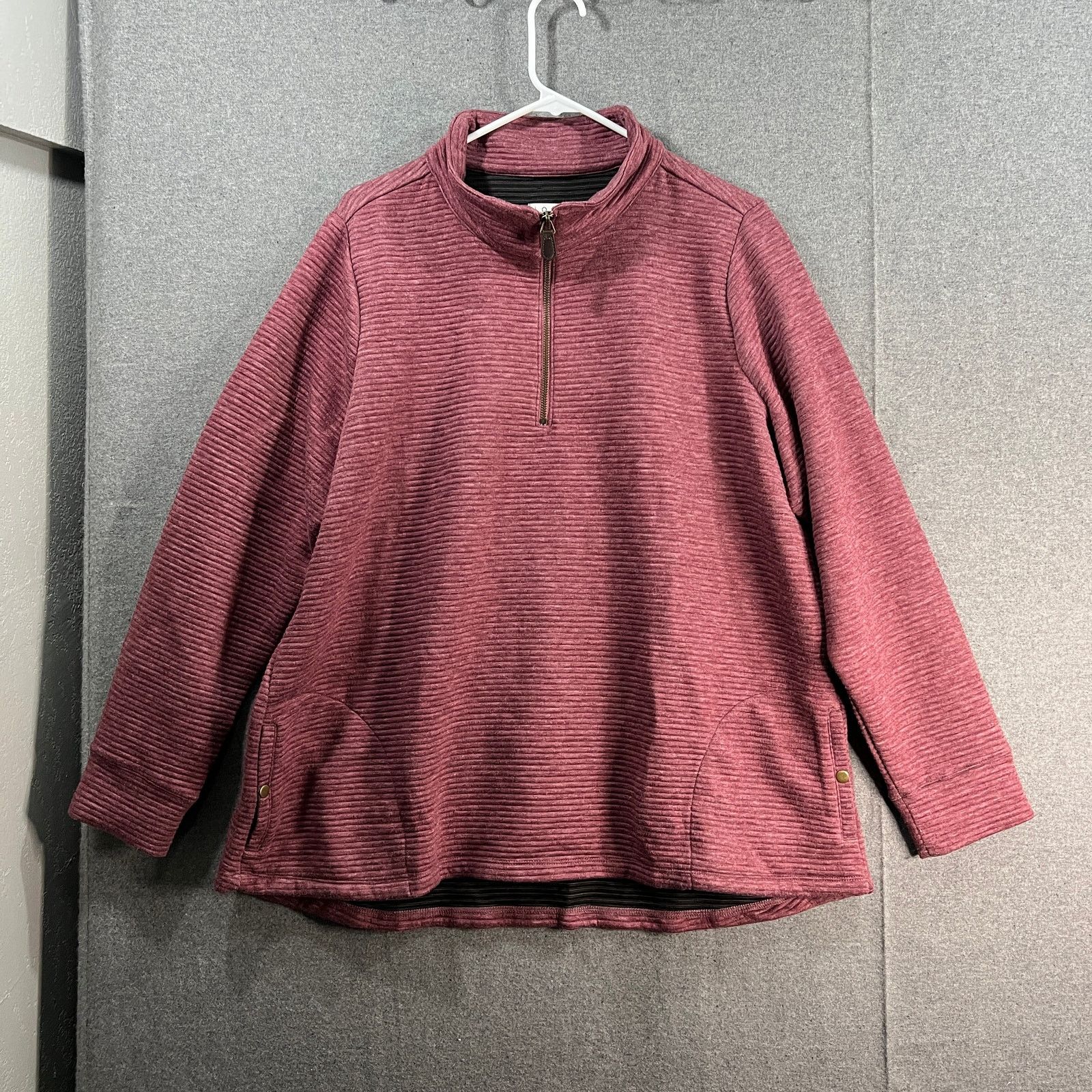 Other Joan Rivers Quarter Zip Knit Pullover Sweater Size XL / US 12-14 / IT 48-50 - 1 Thumbnail